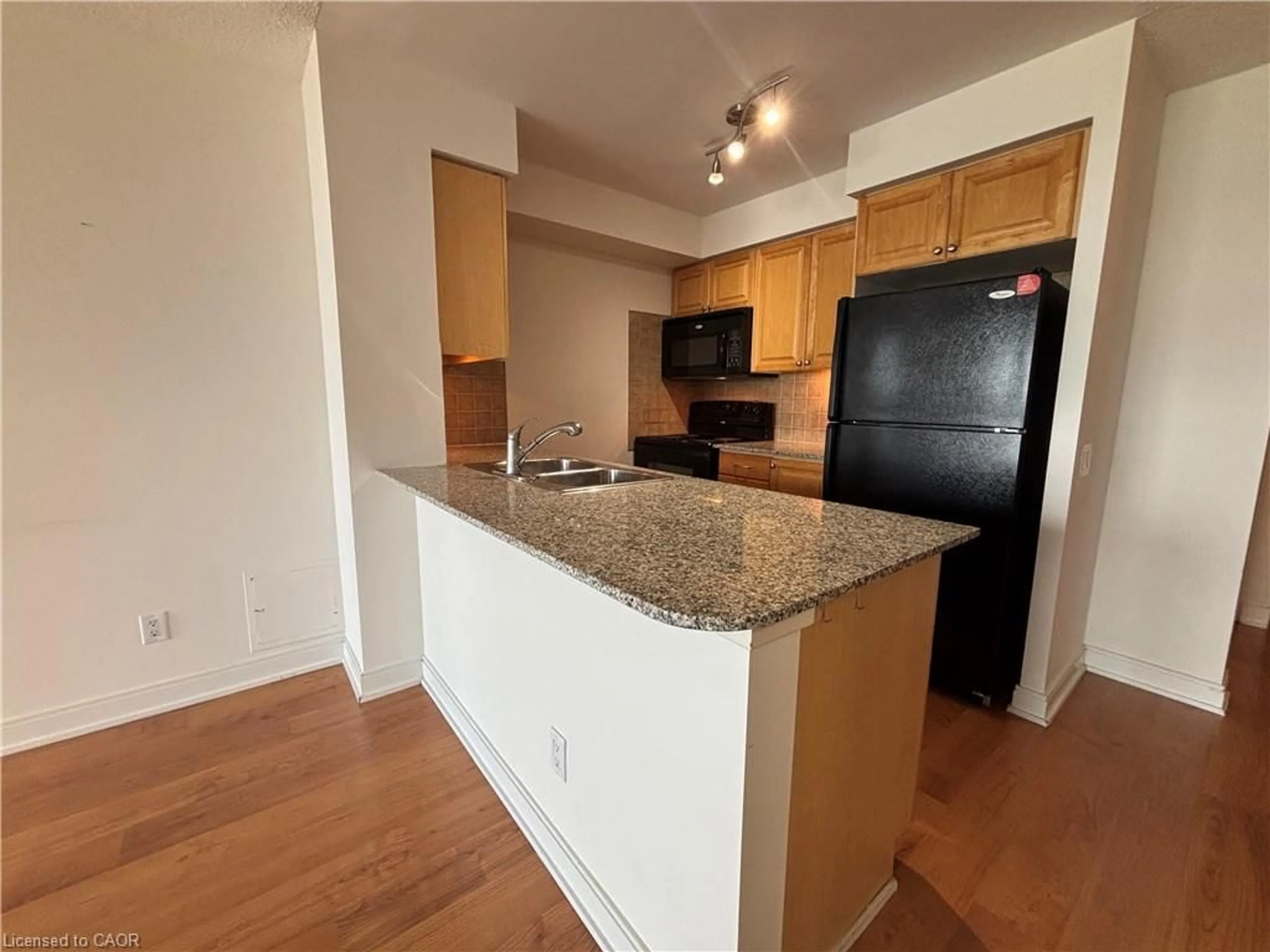 Standard kitchen, wood/laminate floor for 35 Viking Lane #839, Etobicoke Ontario M9B 0A2