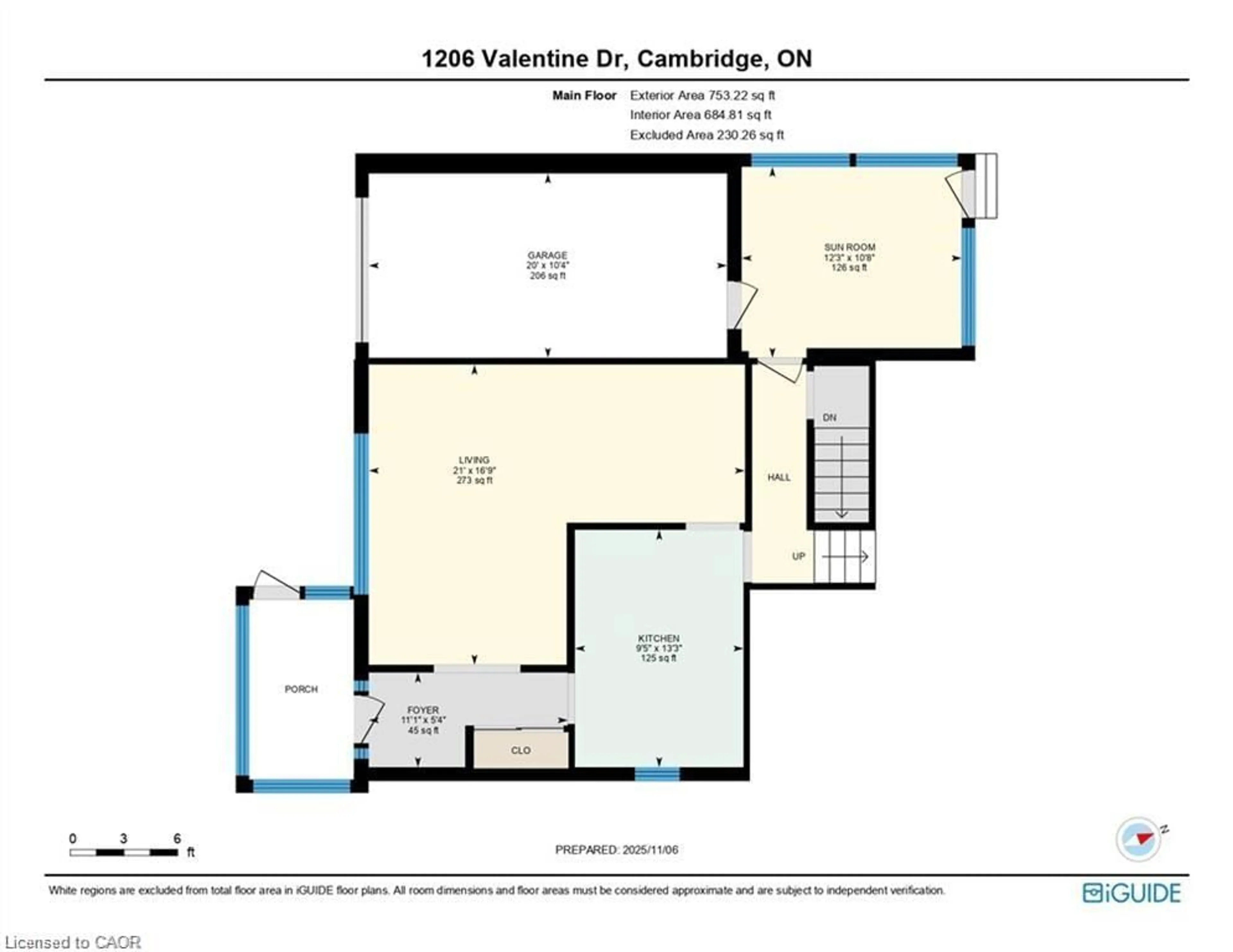 Floor plan for 1206 Valentine Dr, Cambridge Ontario N3H 2N8