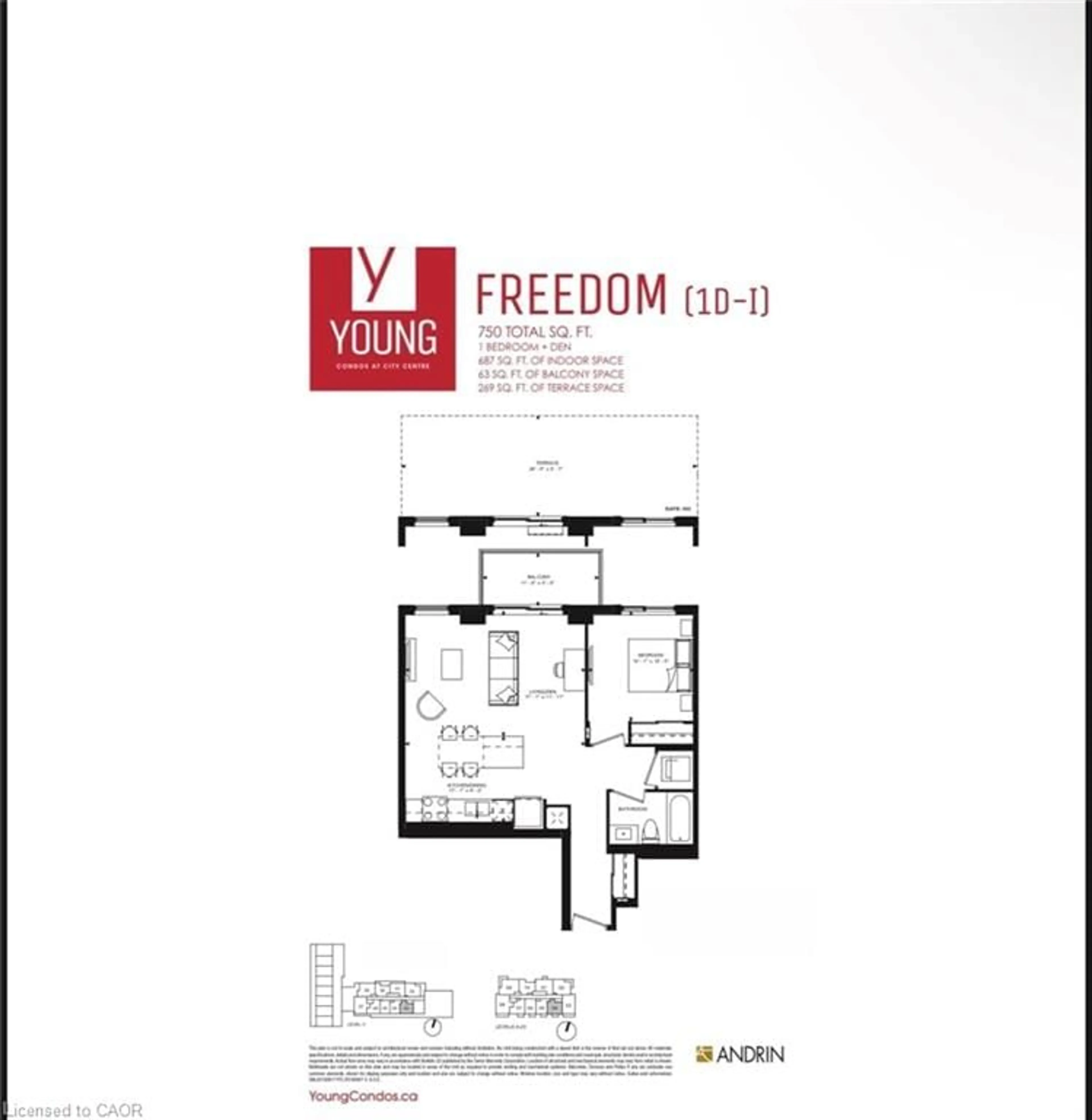 Floor plan for 55 Duke St #604, Kitchener Ontario N2G 1A6