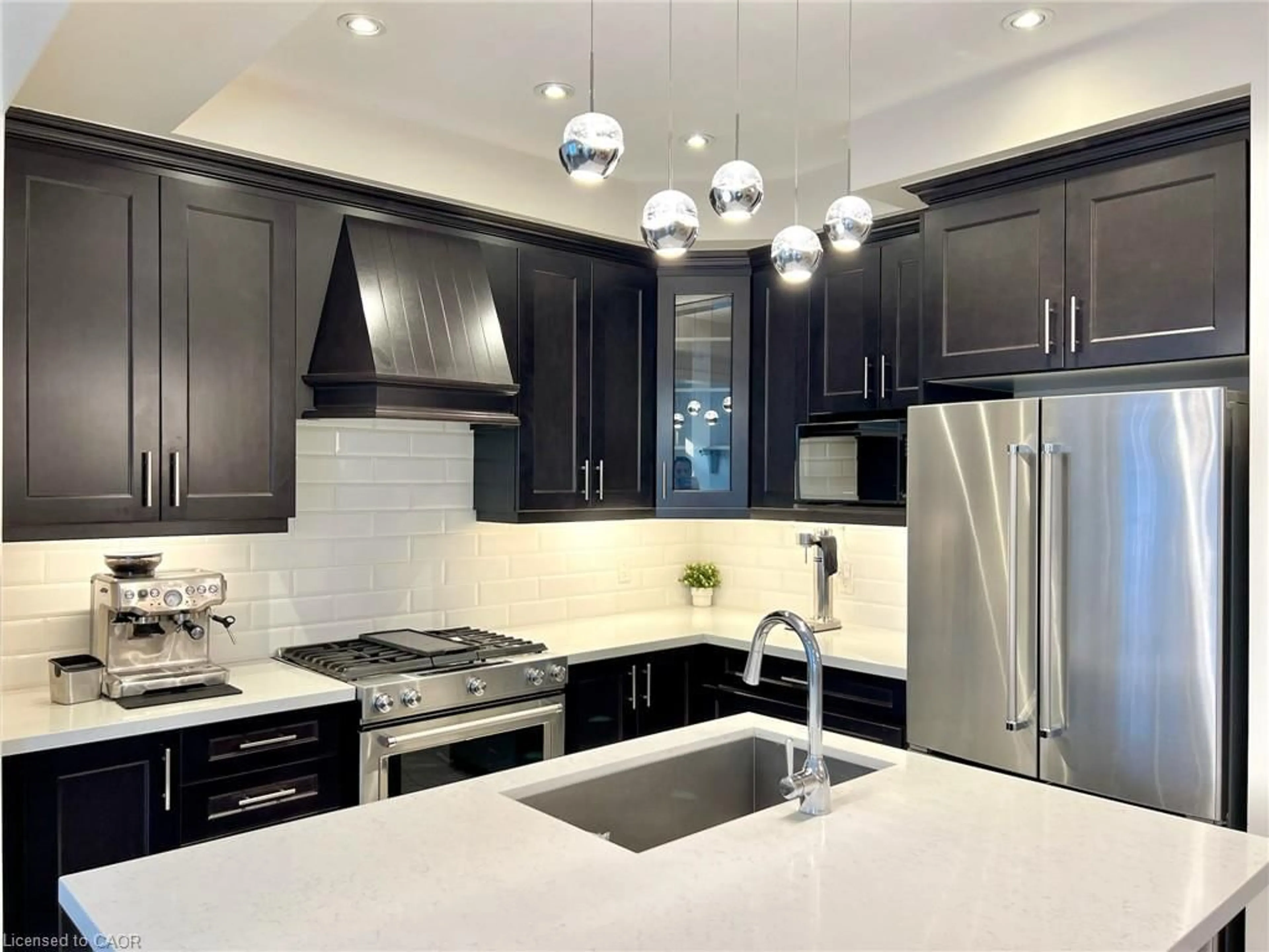 Contemporary kitchen, ceramic/tile floor for 30 Heming Trail, Ancaster Ontario L9K 0J8