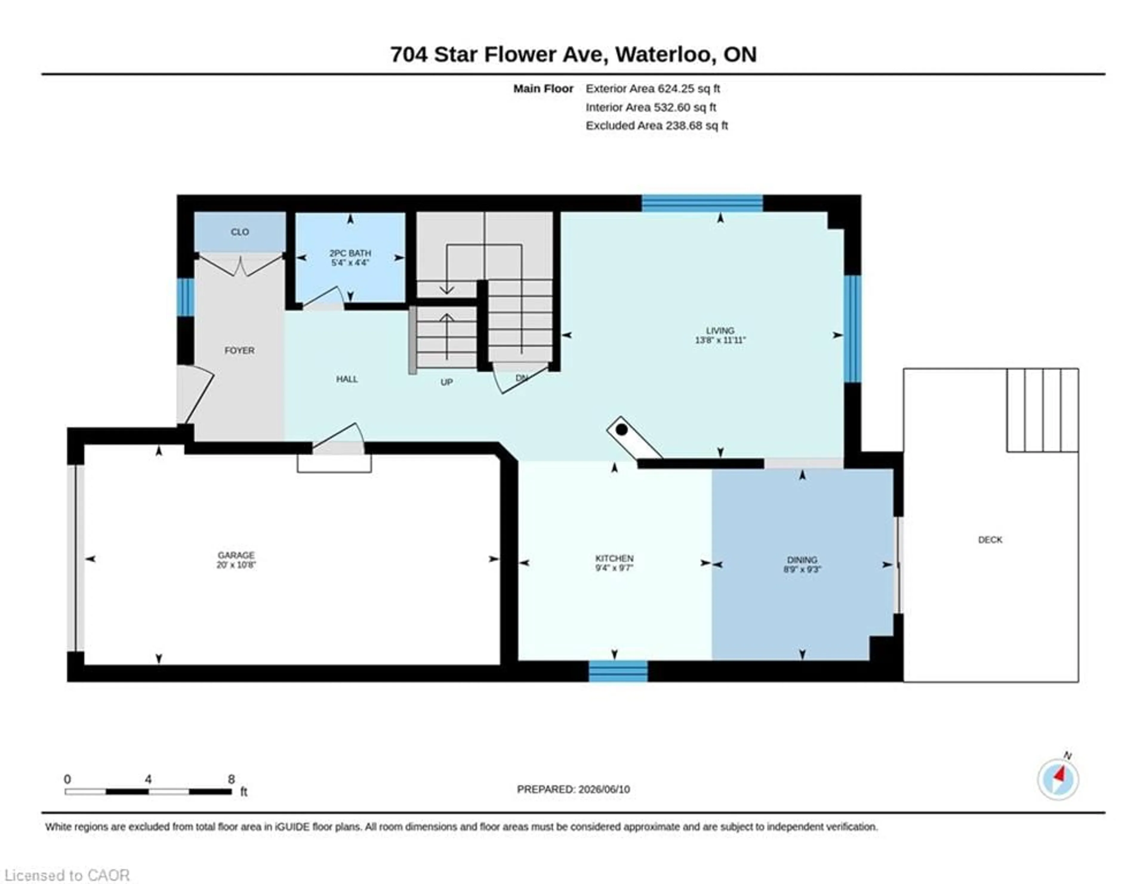 Floor plan for 704 Star Flower Ave, Waterloo Ontario N2V 2L2