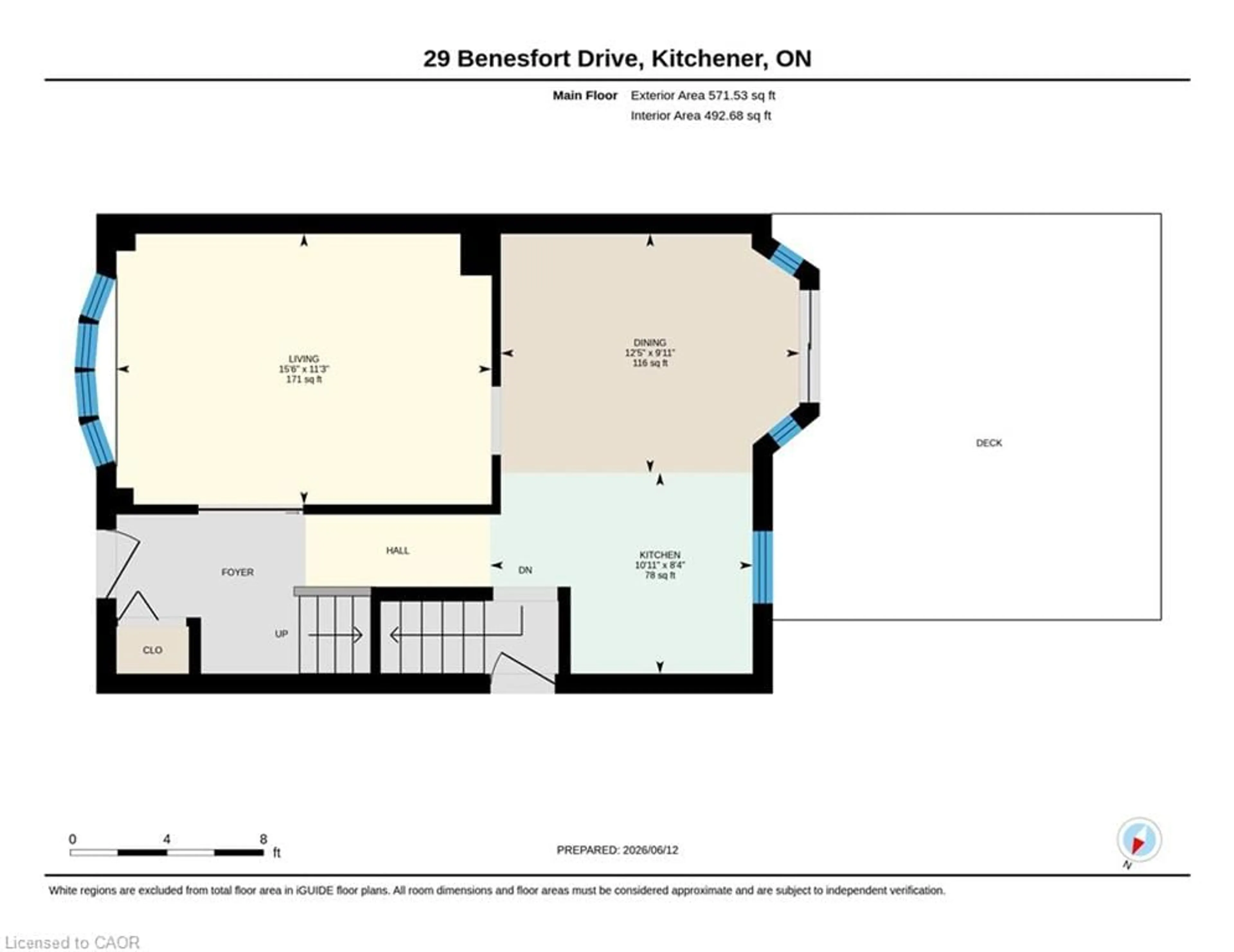 Floor plan for 29 Benesfort Dr, Kitchener Ontario N2N 3B4