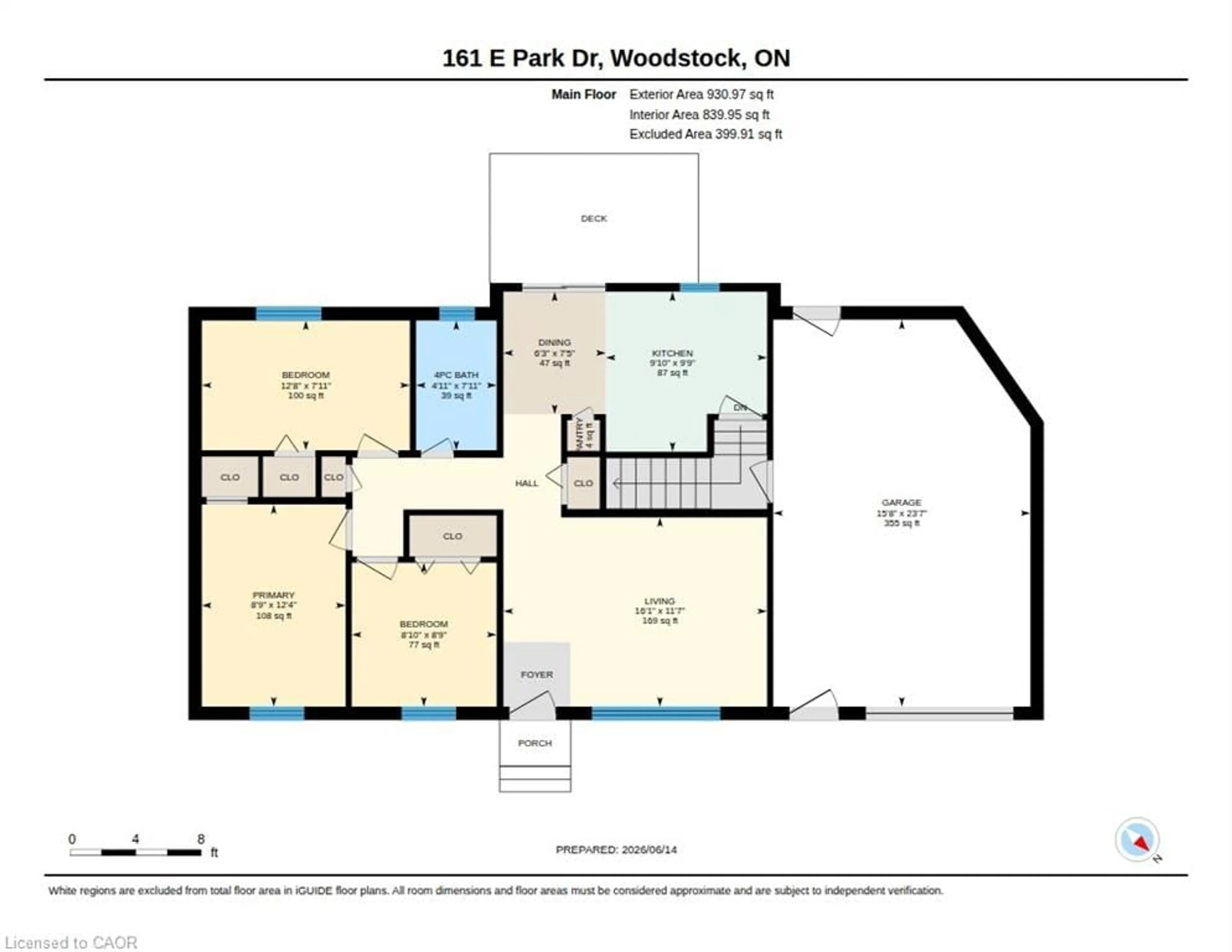 Floor plan for 161 East Park Dr, Woodstock Ontario N4S 3N1