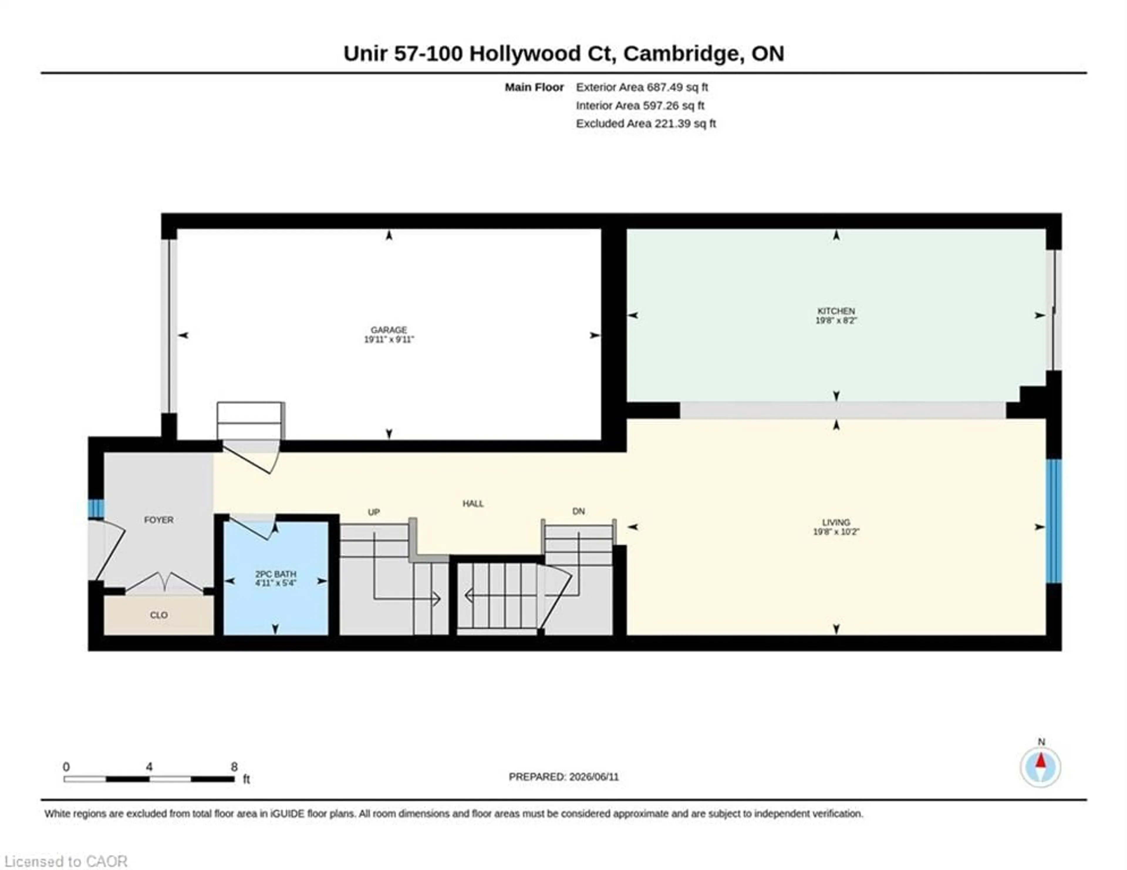 Floor plan for 100 Hollywood Crt #57, Cambridge Ontario N1R 0C5