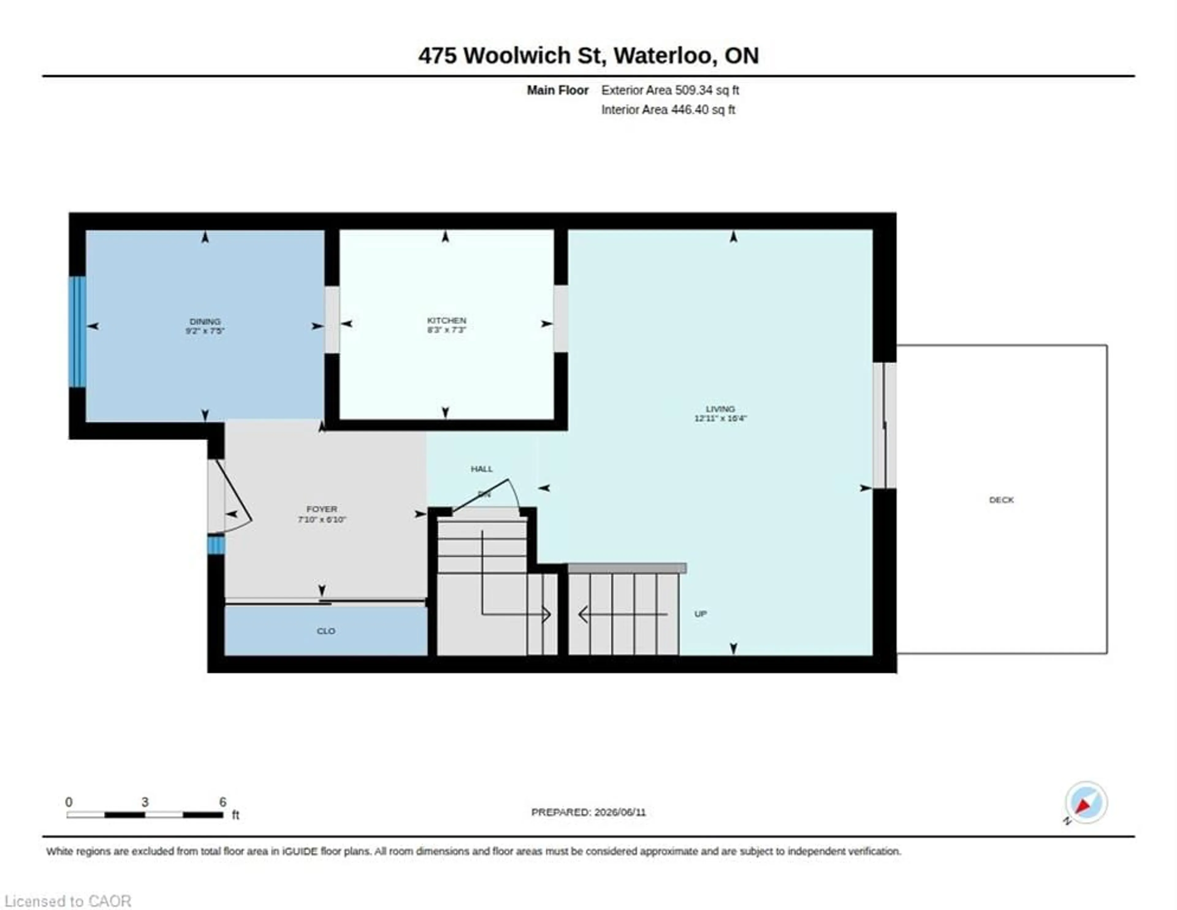 Floor plan for 465 Woolwich St #8, Waterloo Ontario N2K 3S4