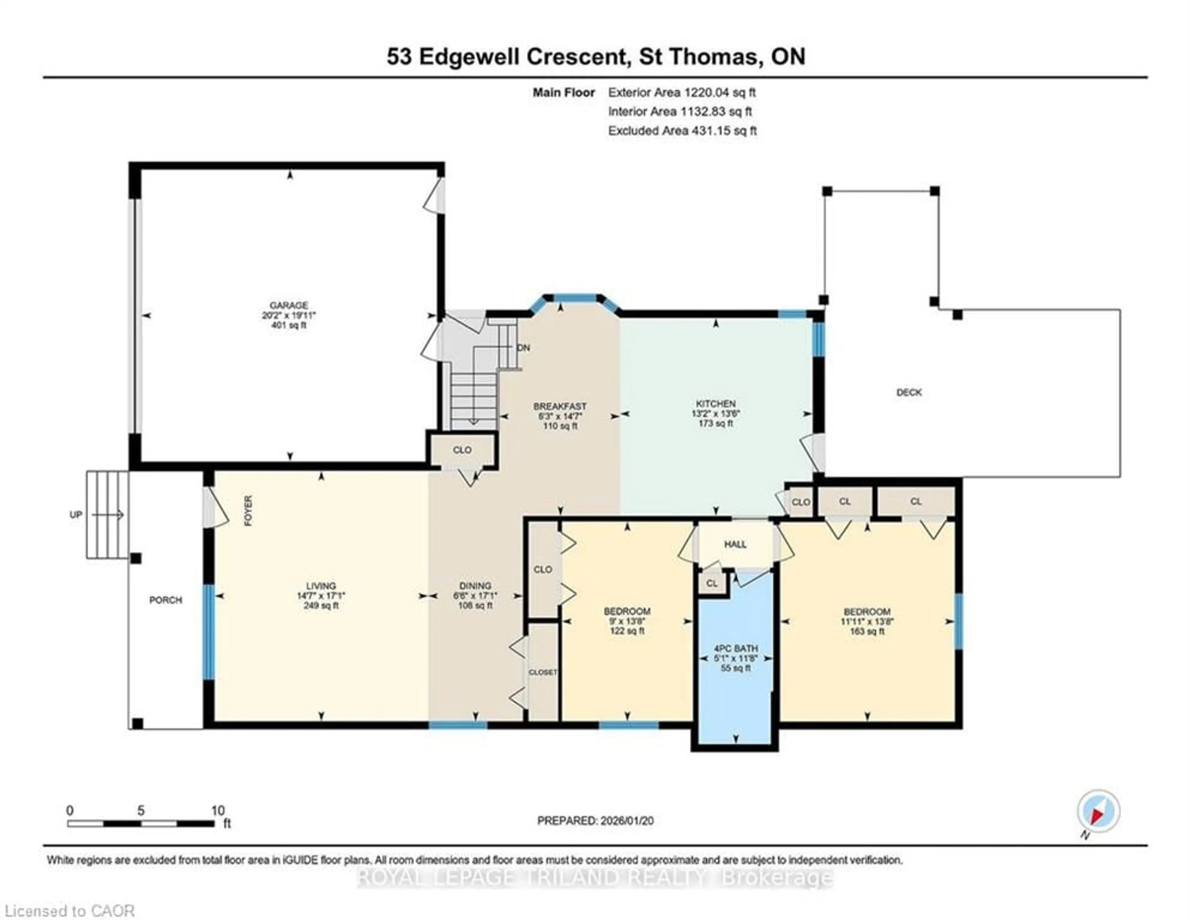 Floor plan for 53 Edgewell Cres, Central Elgin (Munic) Ontario N5P 4K9