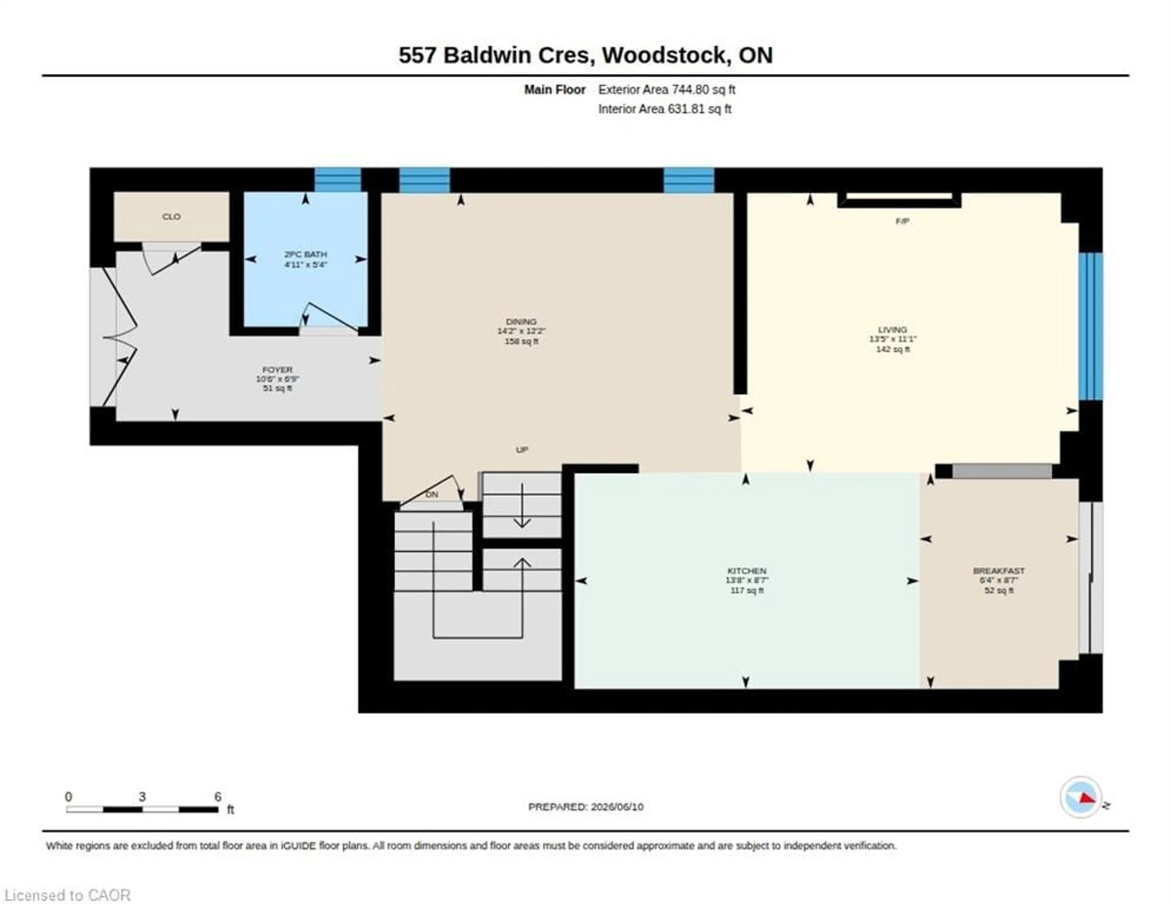 Floor plan for 557 Baldwin Cres, Woodstock Ontario N4T 0G4