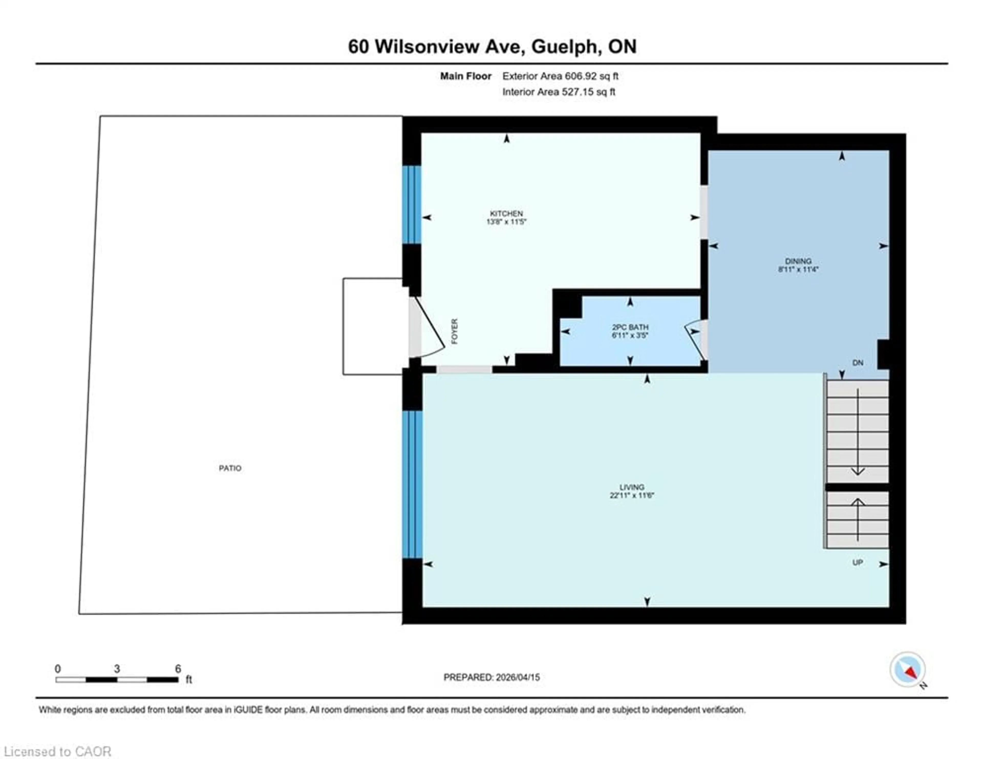 Floor plan for 60 Wilsonview Ave, Guelph Ontario N1G 2Z9