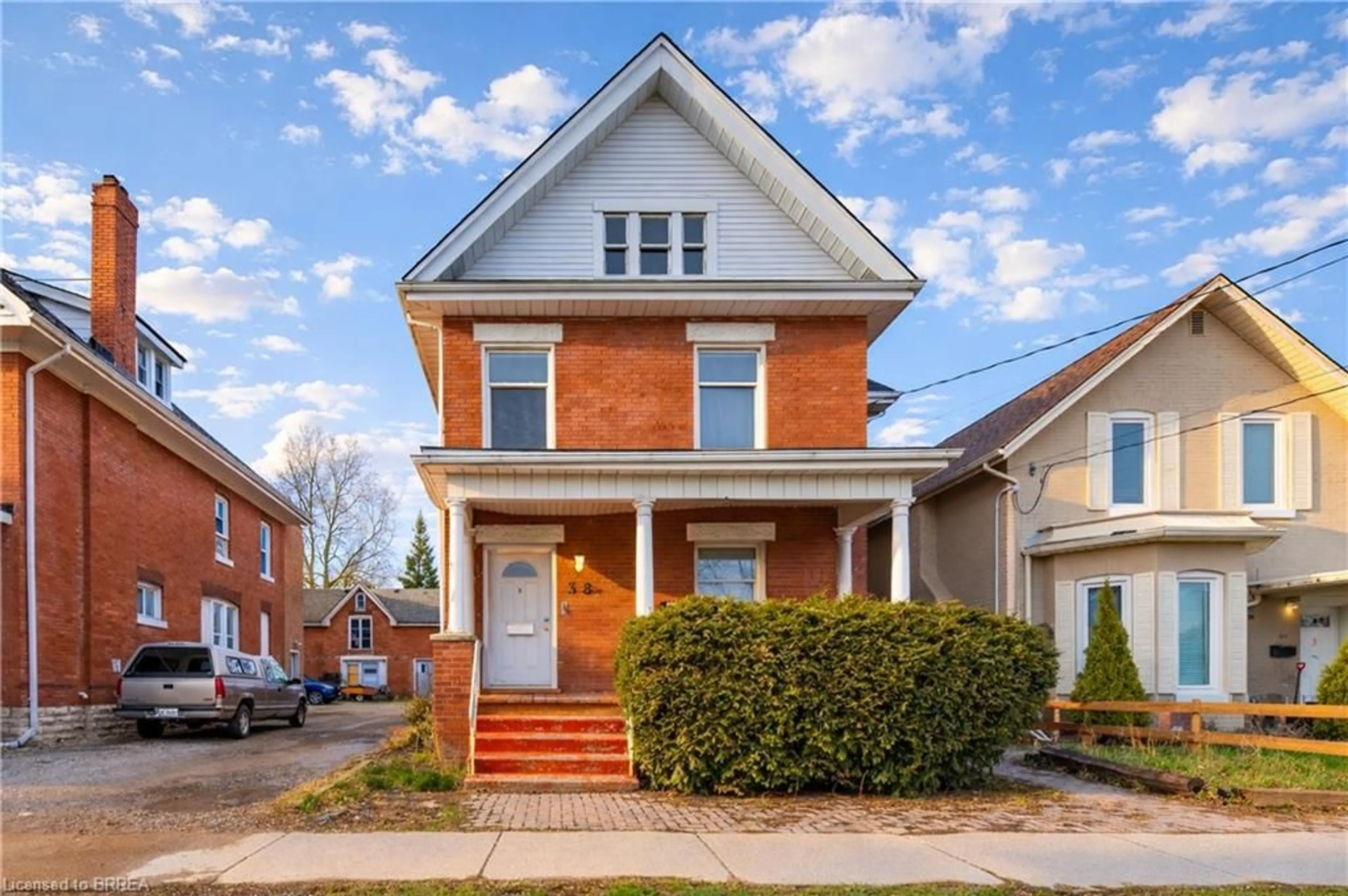 Home with brick exterior material, street for 38 Nelson St, Brantford Ontario N3T 2M8
