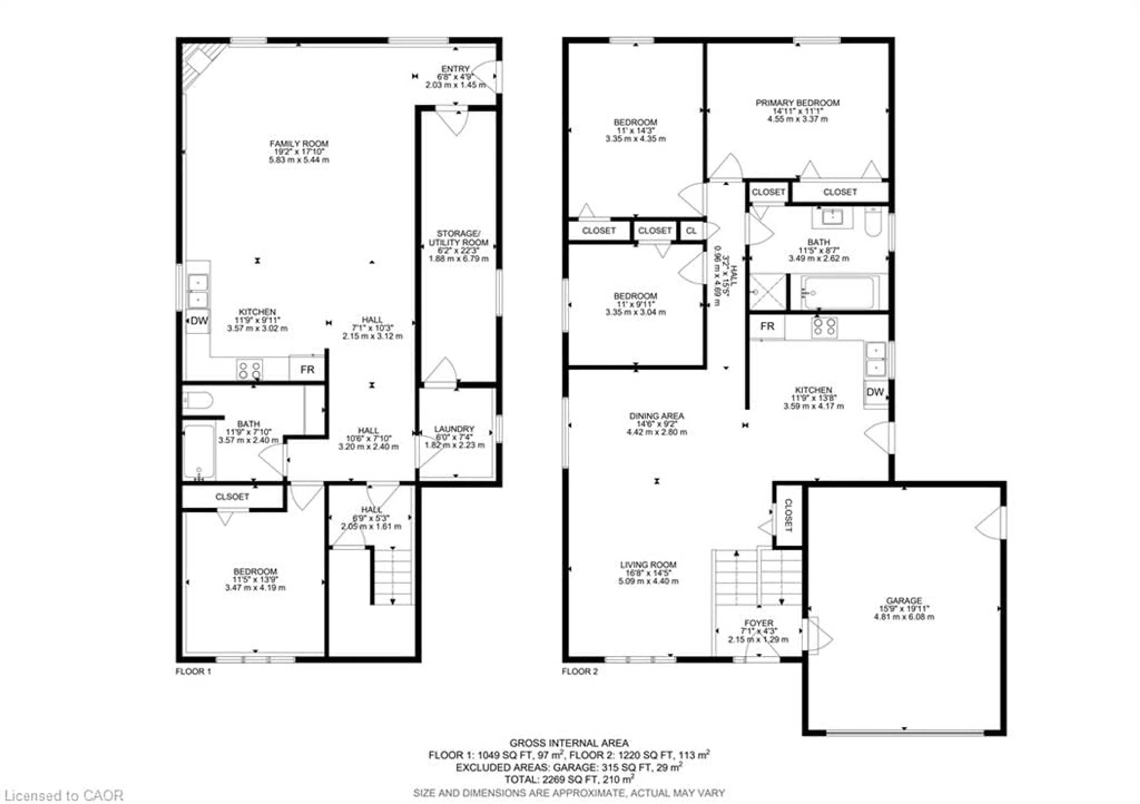 Floor plan for 7880 Ascot Cir, Niagara Falls Ontario L2H 3E4
