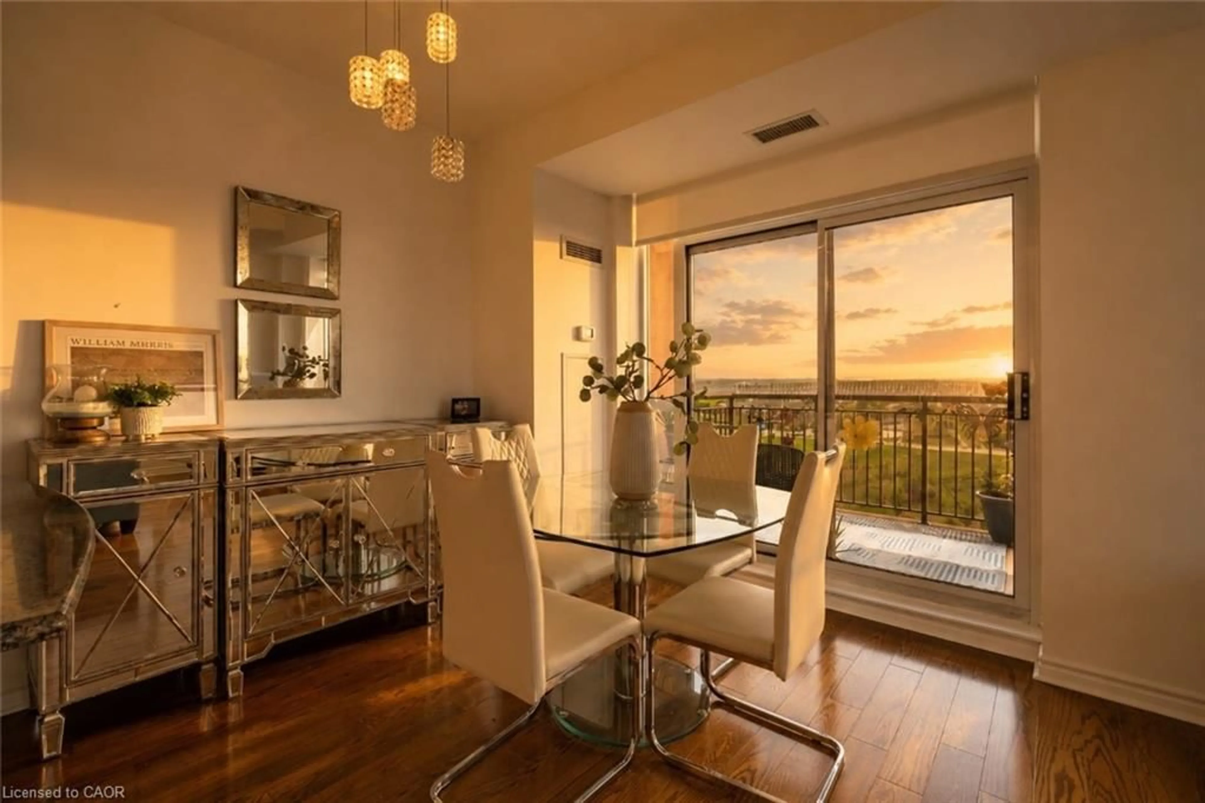 Dining room, wood/laminate floor for 2325 Central Park Dr #1103, Oakville Ontario L6H 0E2
