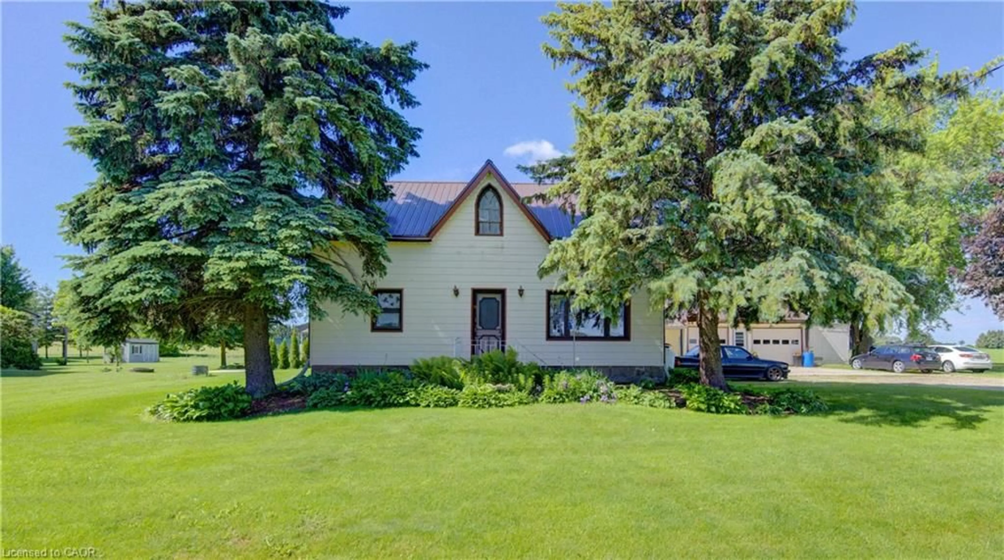A pic from outside/outdoor area/front of a property/back of a property/a pic from drone, street for 5315 Line 81, Listowel Ontario N4W 3G9
