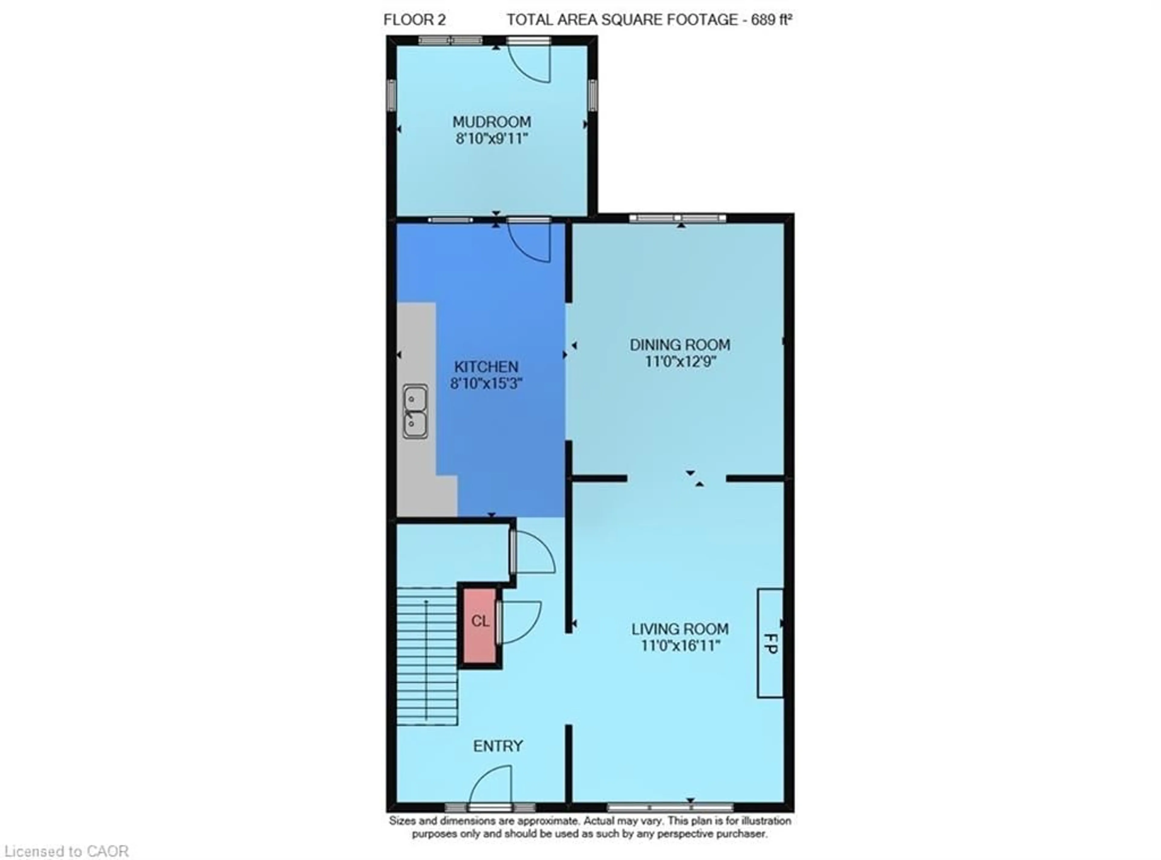 Floor plan for 172 Sherman Ave, Hamilton Ontario L8M 2P9