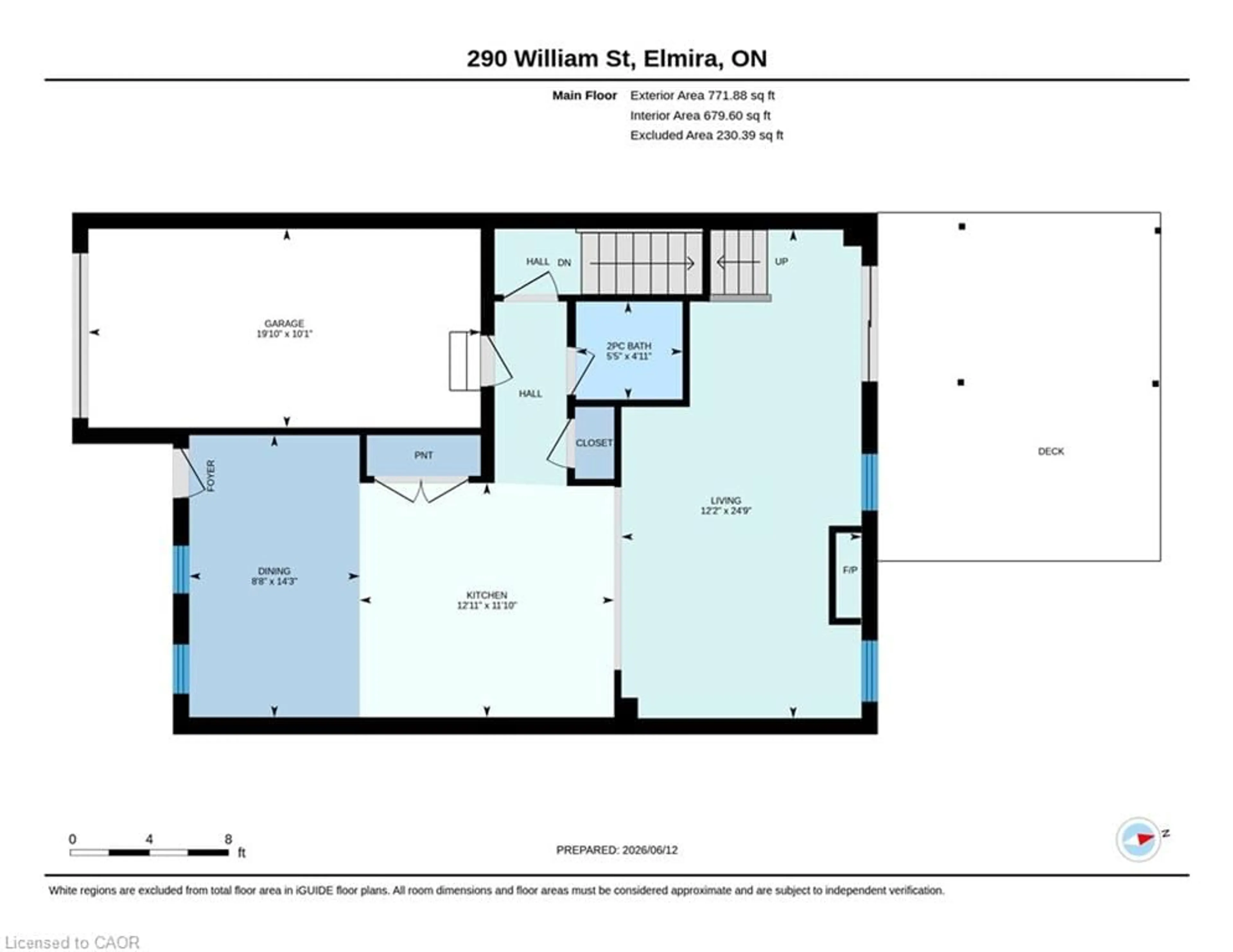 Floor plan for 290 William St, Elmira Ontario N3B 0B5