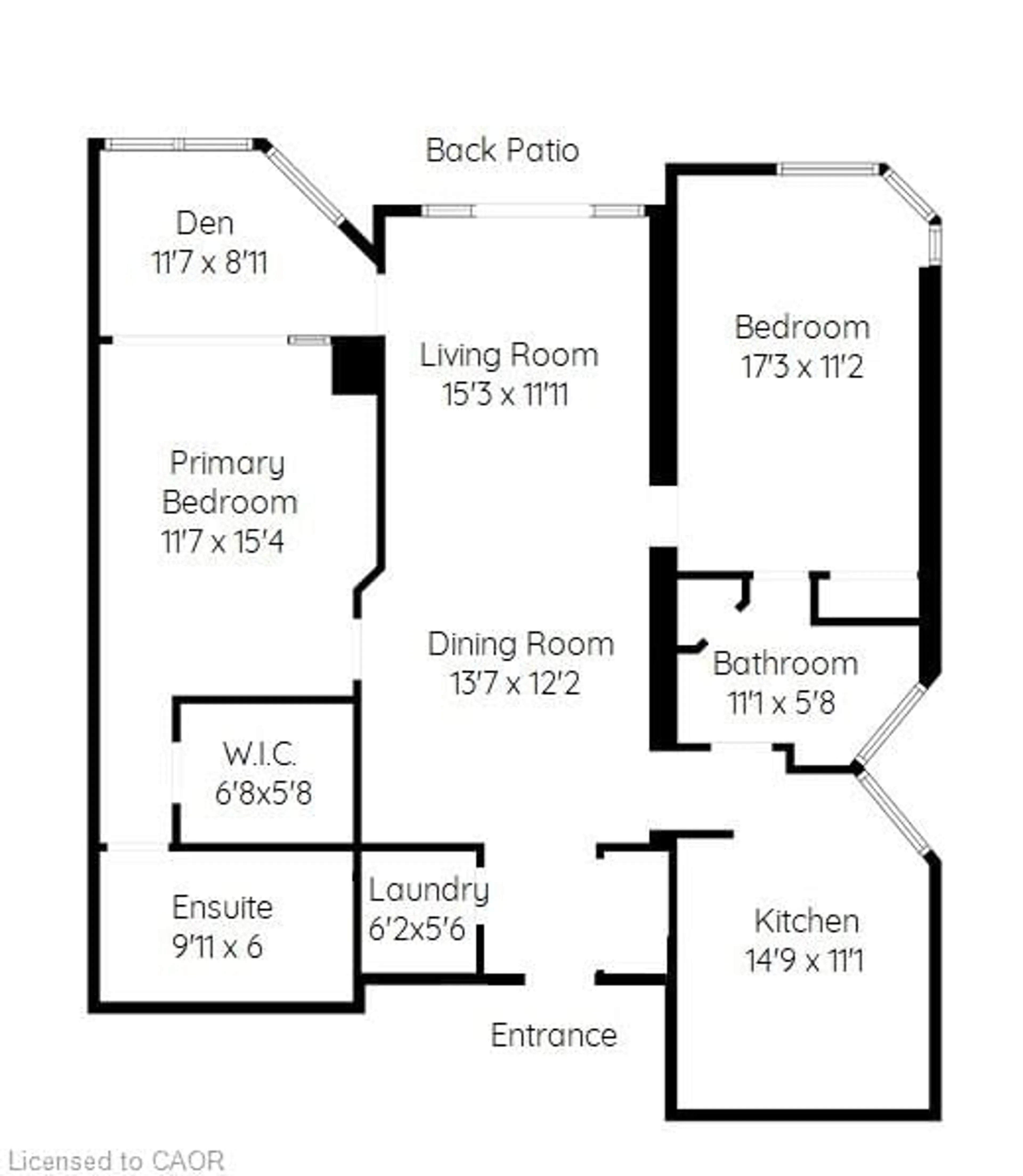 Floor plan for 1201 North Shore Blvd #108, Burlington Ontario L7S 1Z5