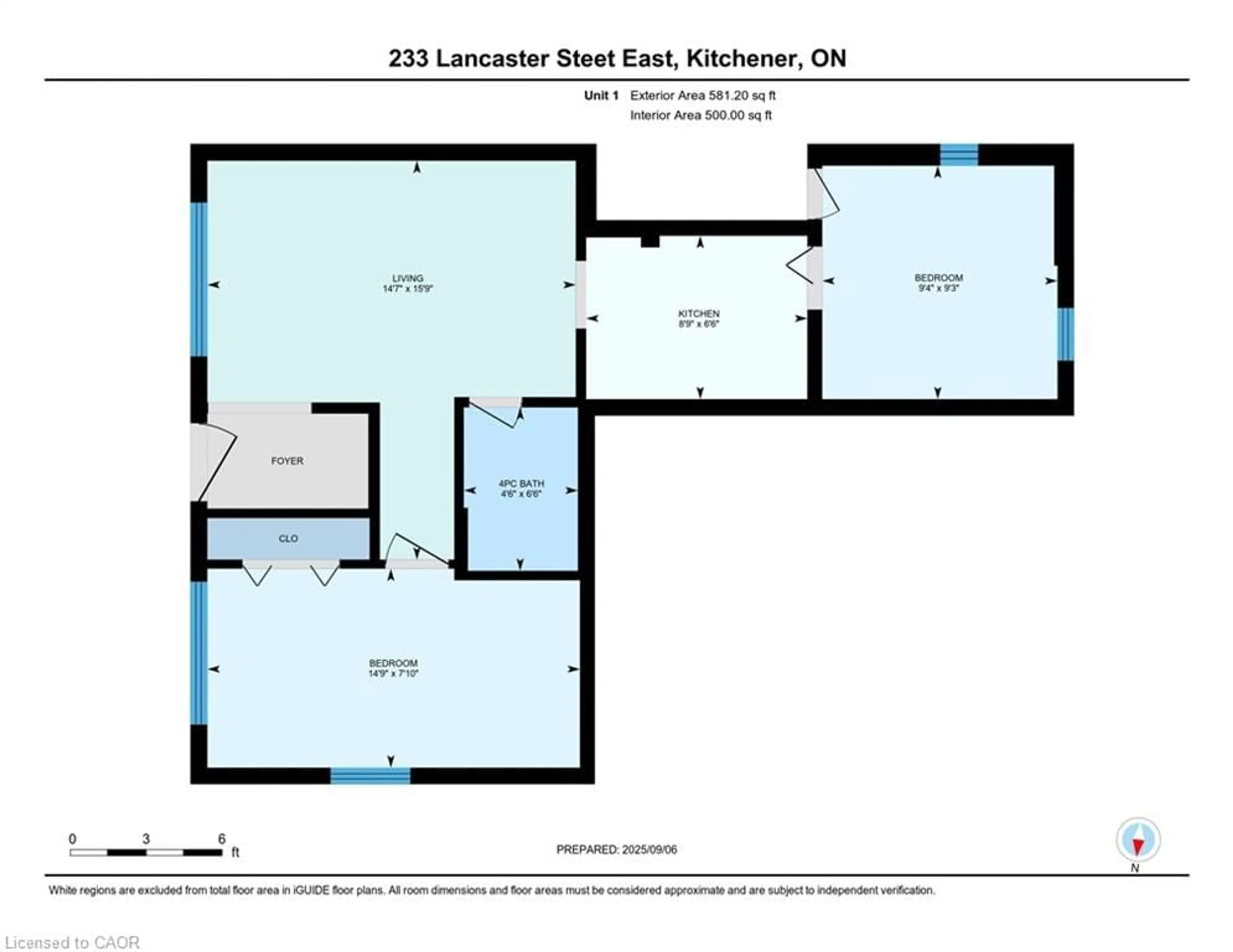 Floor plan for 233 Lancaster St, Kitchener Ontario N2H 1N5