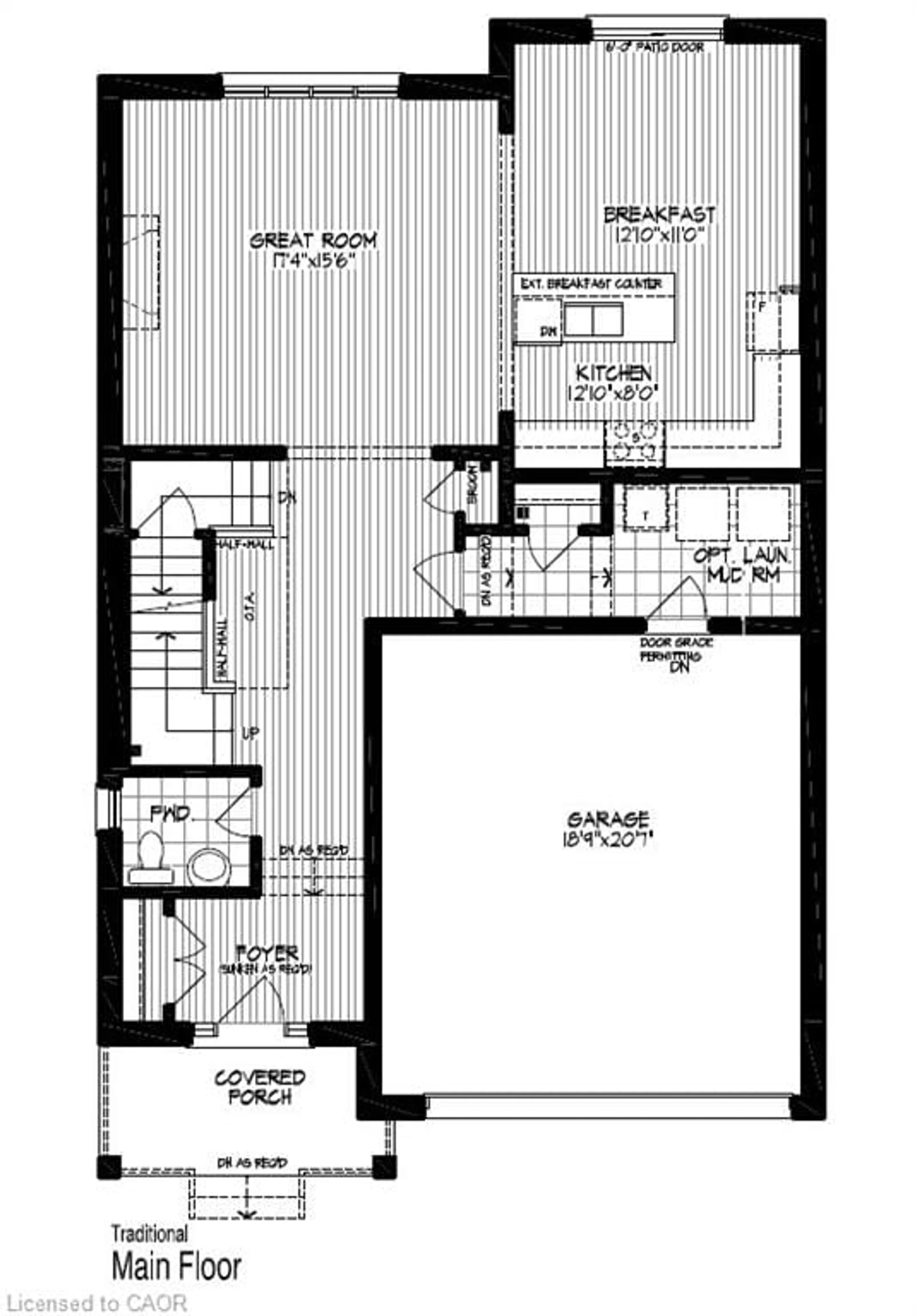 Floor plan for 46 Wild Chicory St #Lot 0068, Kitchener Ontario N2P 0J1