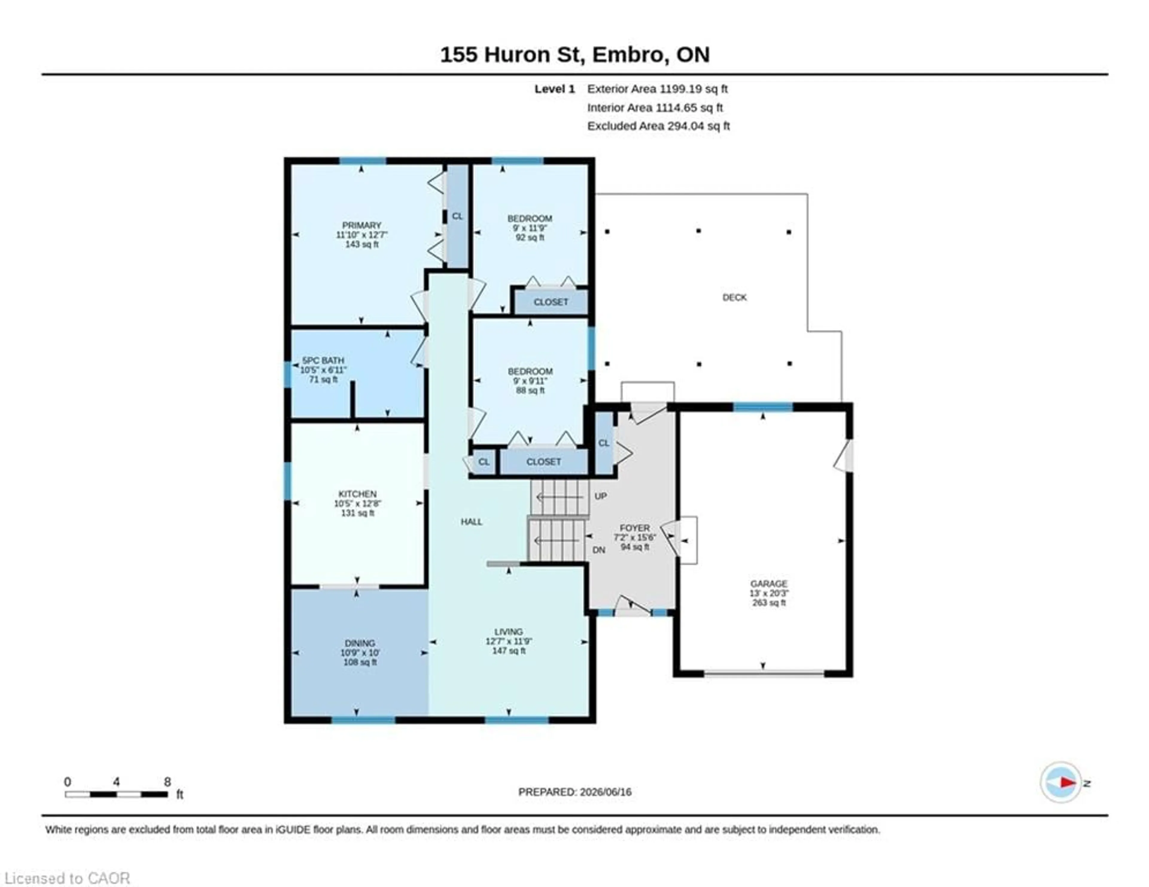 Floor plan for 155 Huron St, Embro Ontario N0J 1J0