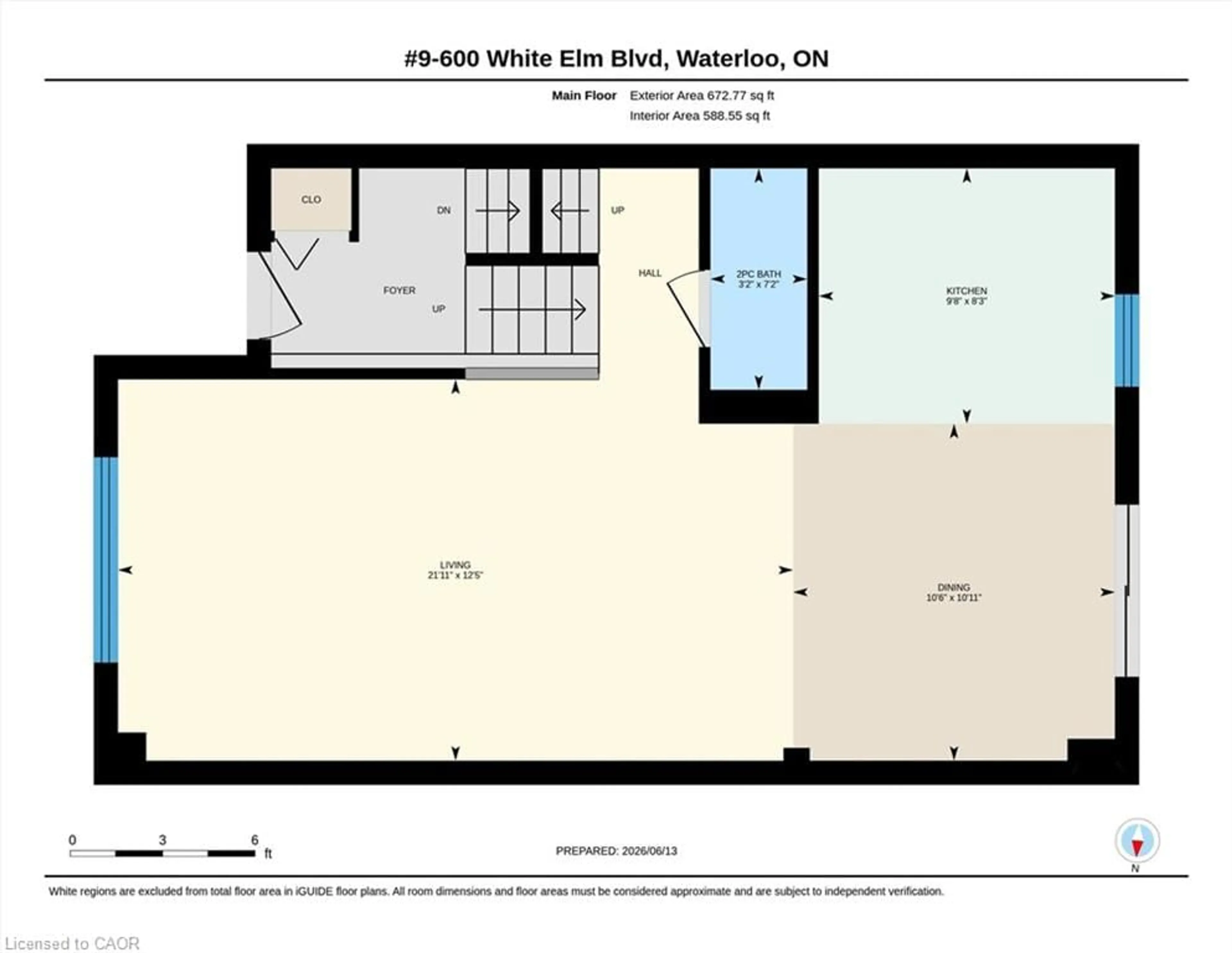 Floor plan for 600 White Elm Blvd #9, Waterloo Ontario N2V 2V2