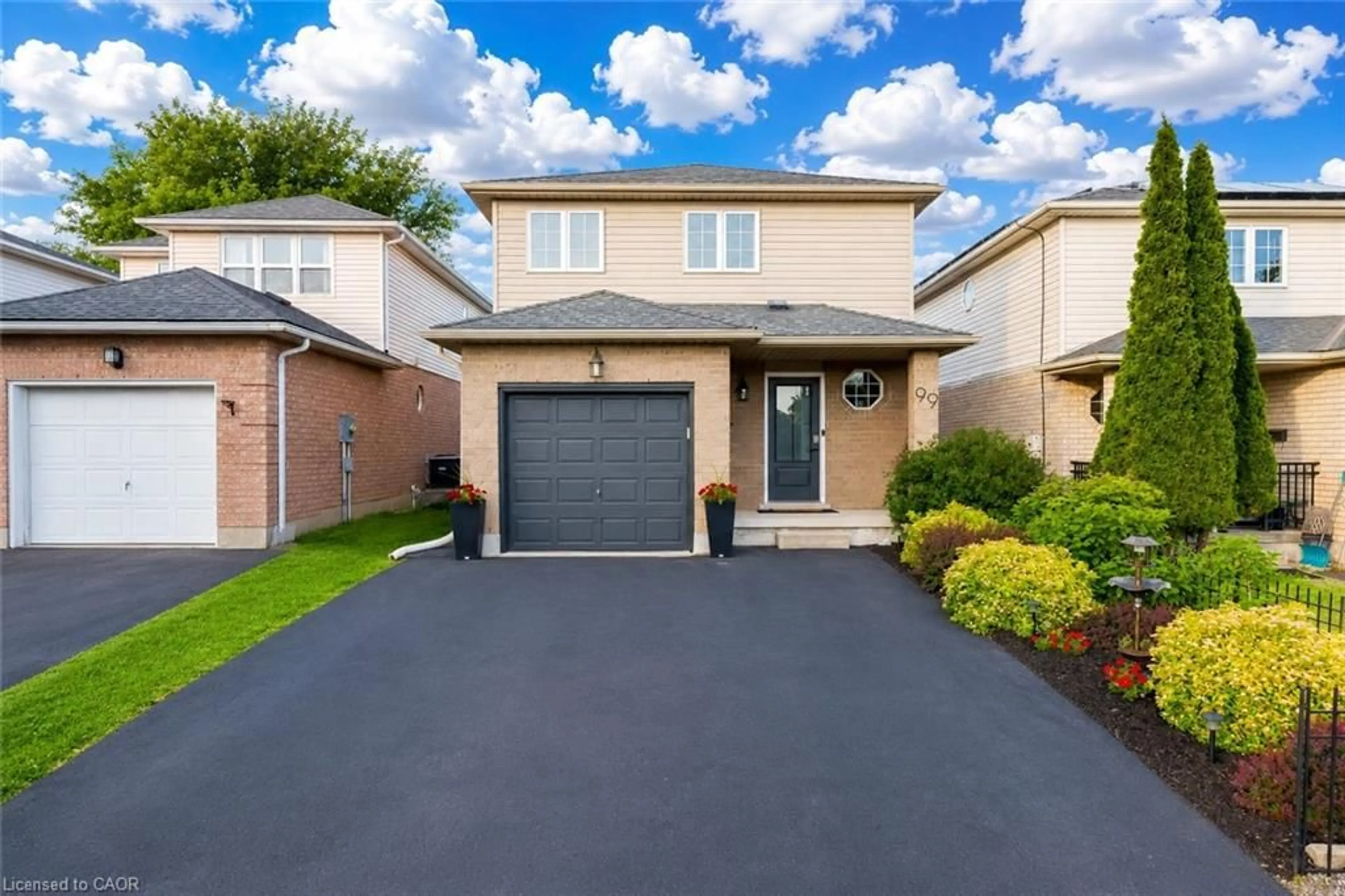 Home with vinyl exterior material, street for 99 Stanley Ave, Kitchener Ontario N2K 3V9