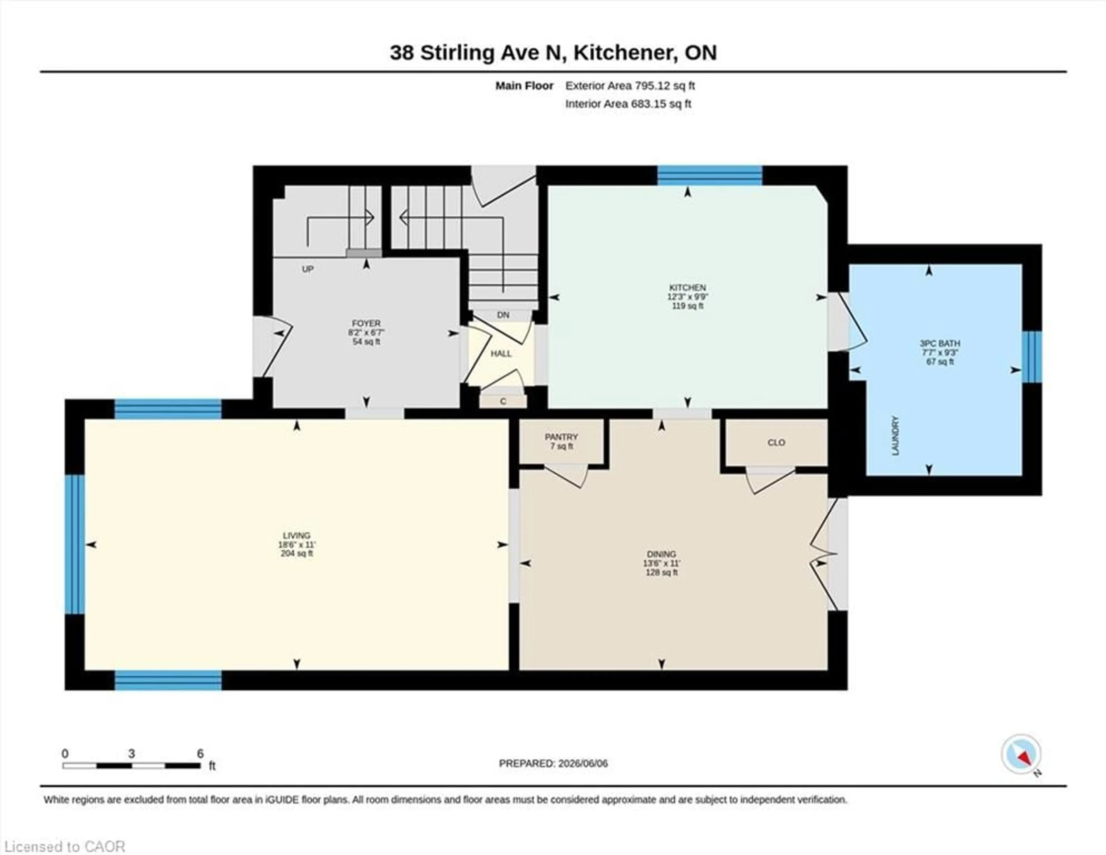 Floor plan for 38 Stirling Ave, Kitchener Ontario N2H 3G5