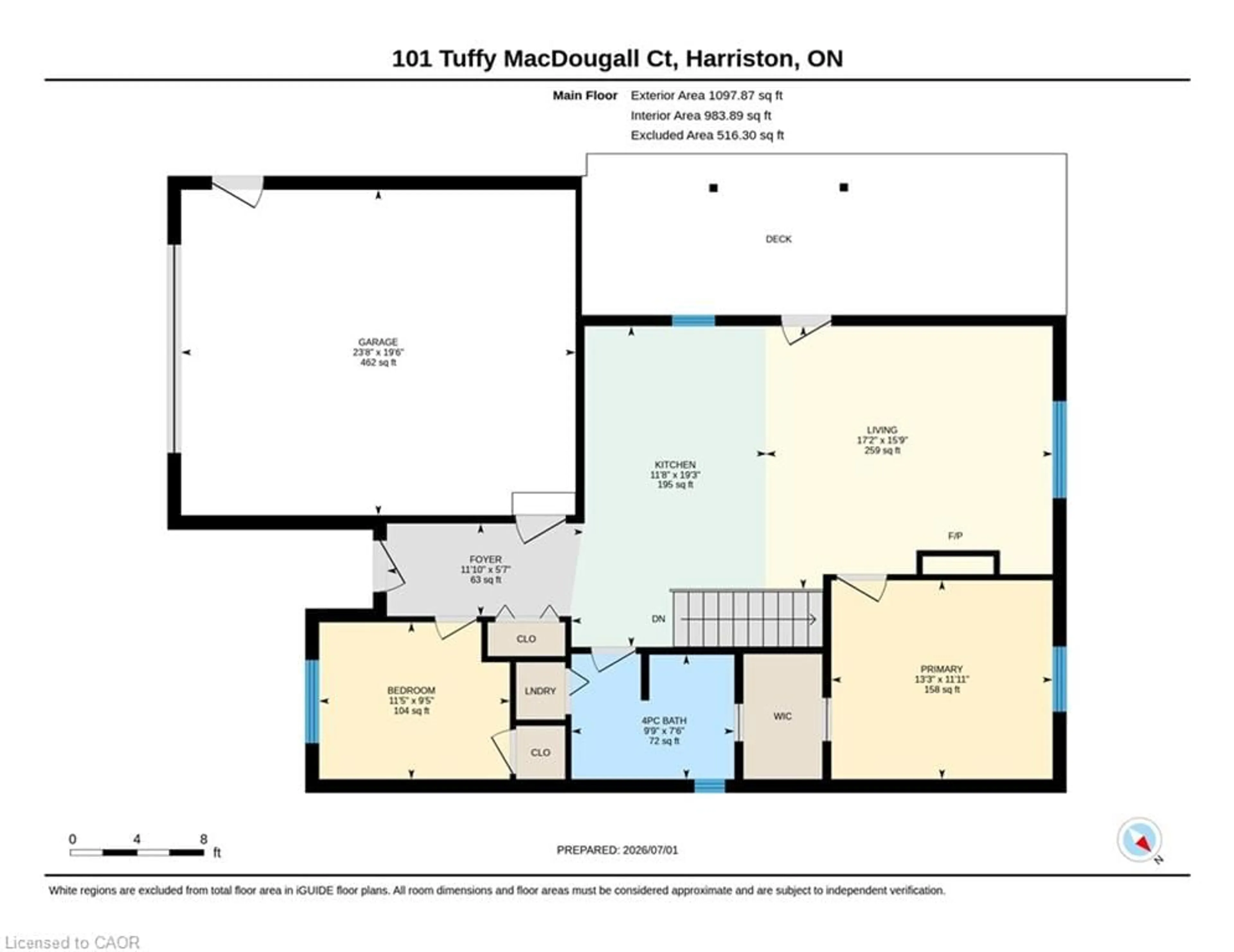 Floor plan for 101 Tuffy Macdougall Crt, Harriston Ontario N0G 1Z0
