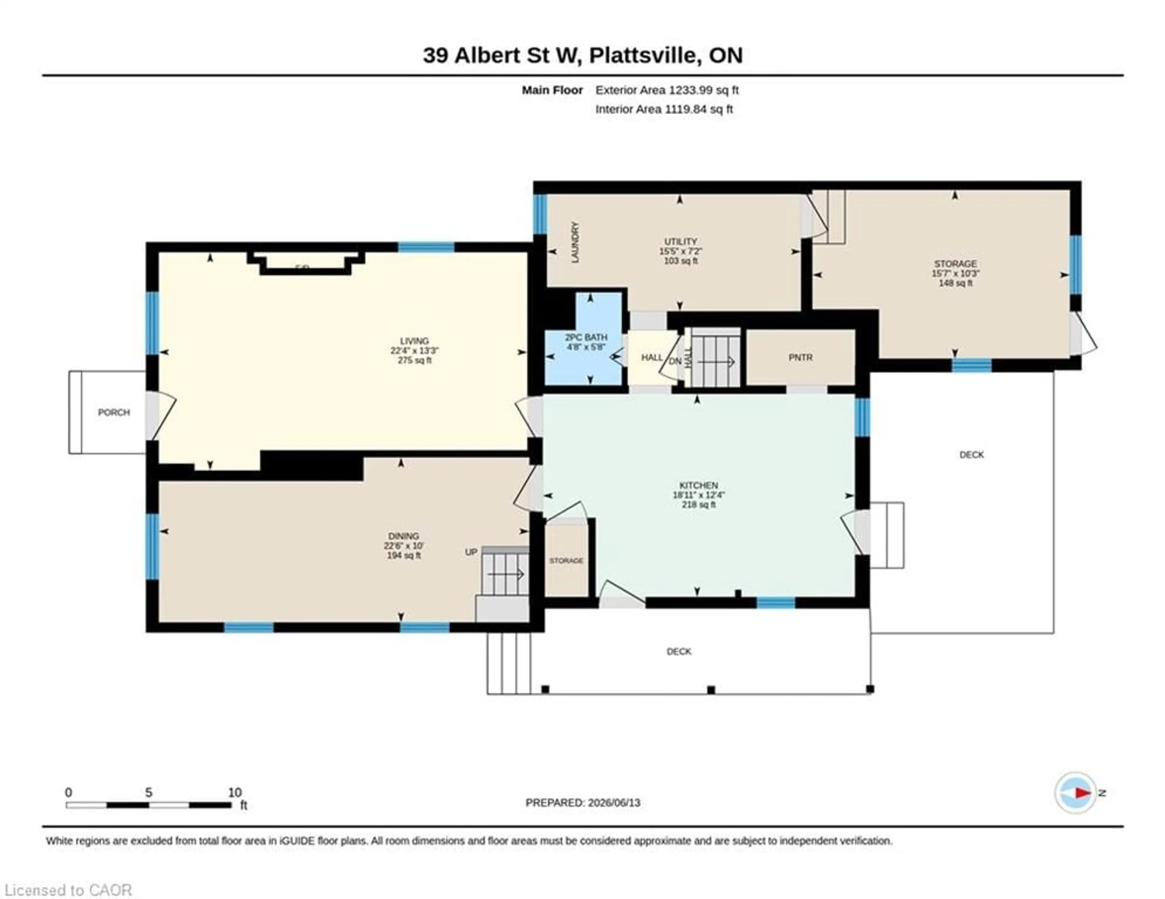 Floor plan for 39 Albert St, Plattsville Ontario N0J 1S0