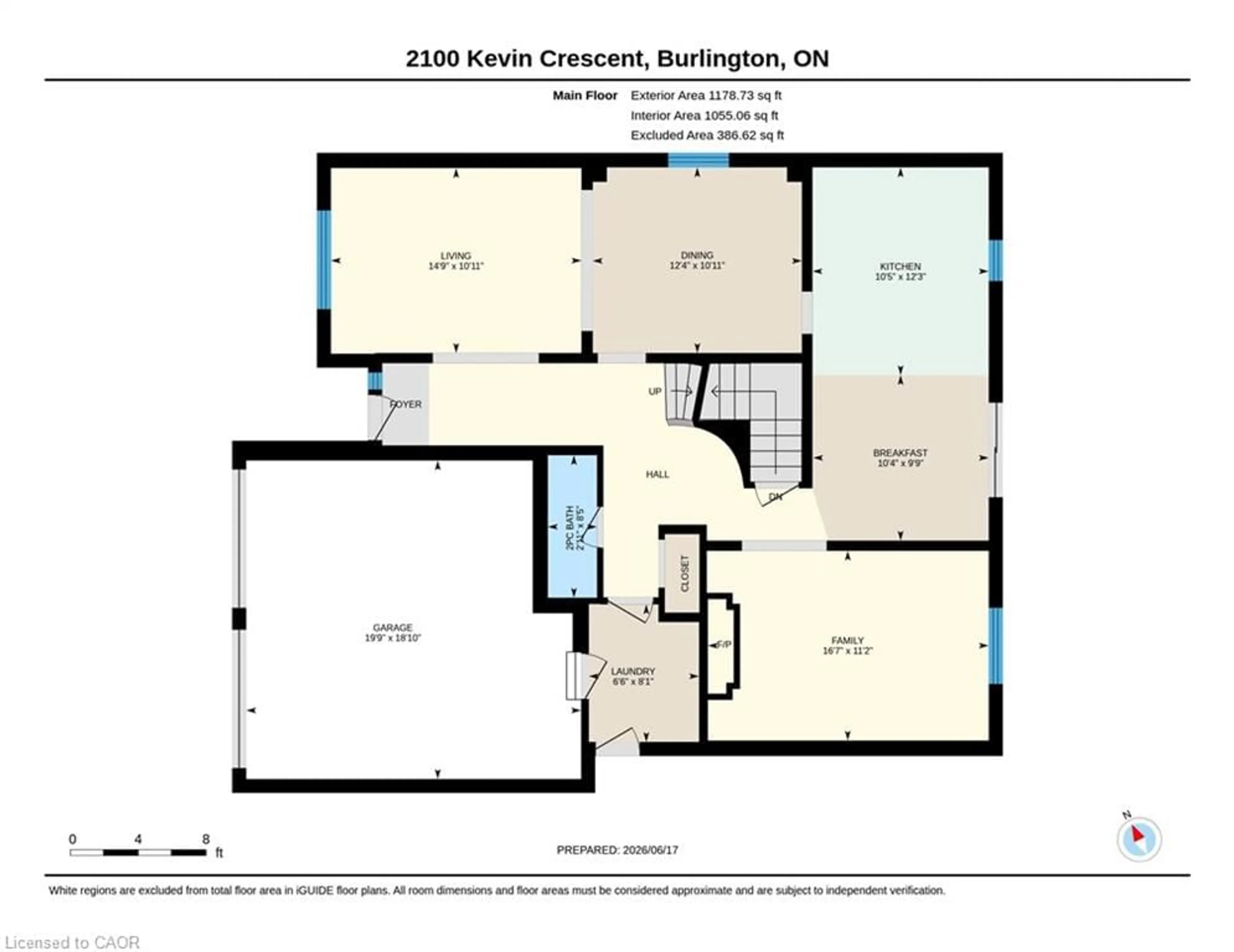 Floor plan for 2100 Kevin Cres, Burlington Ontario L7M 4E3
