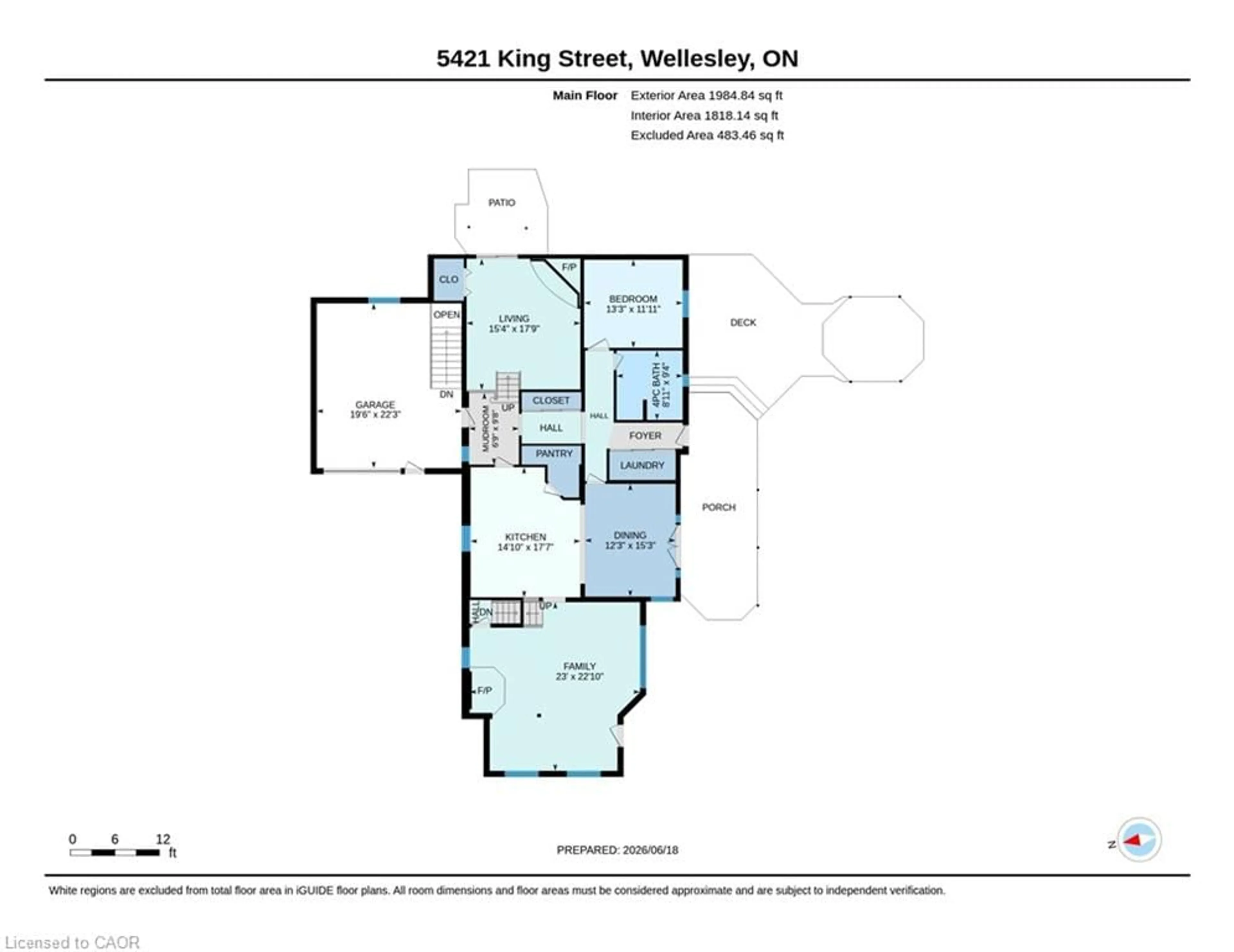 Floor plan for 5421 King St, Wellesley Ontario N0B 2T0