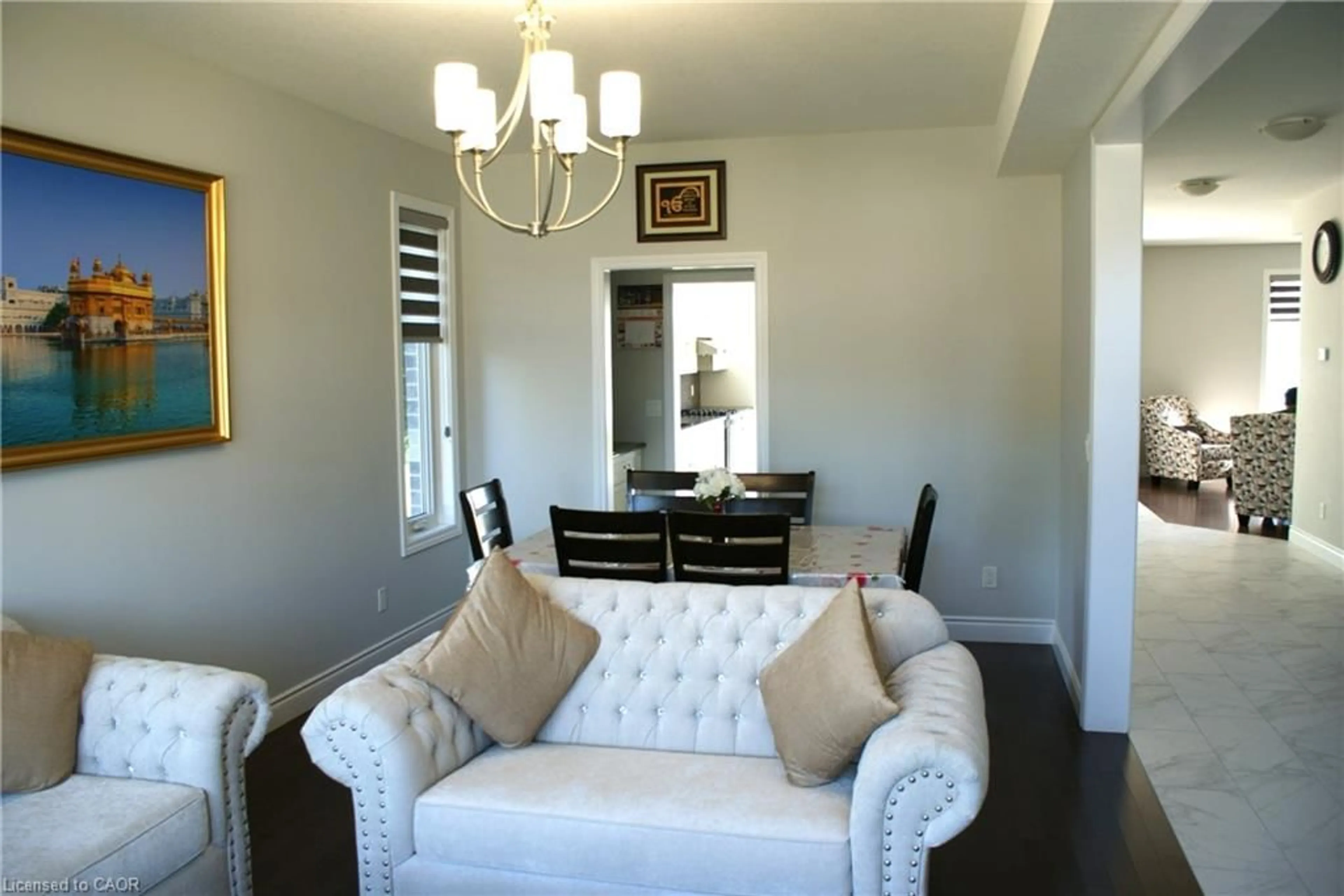 Living room with furniture, wood/laminate floor for 29 Burton St, Innerkip Ontario N0J 1M0