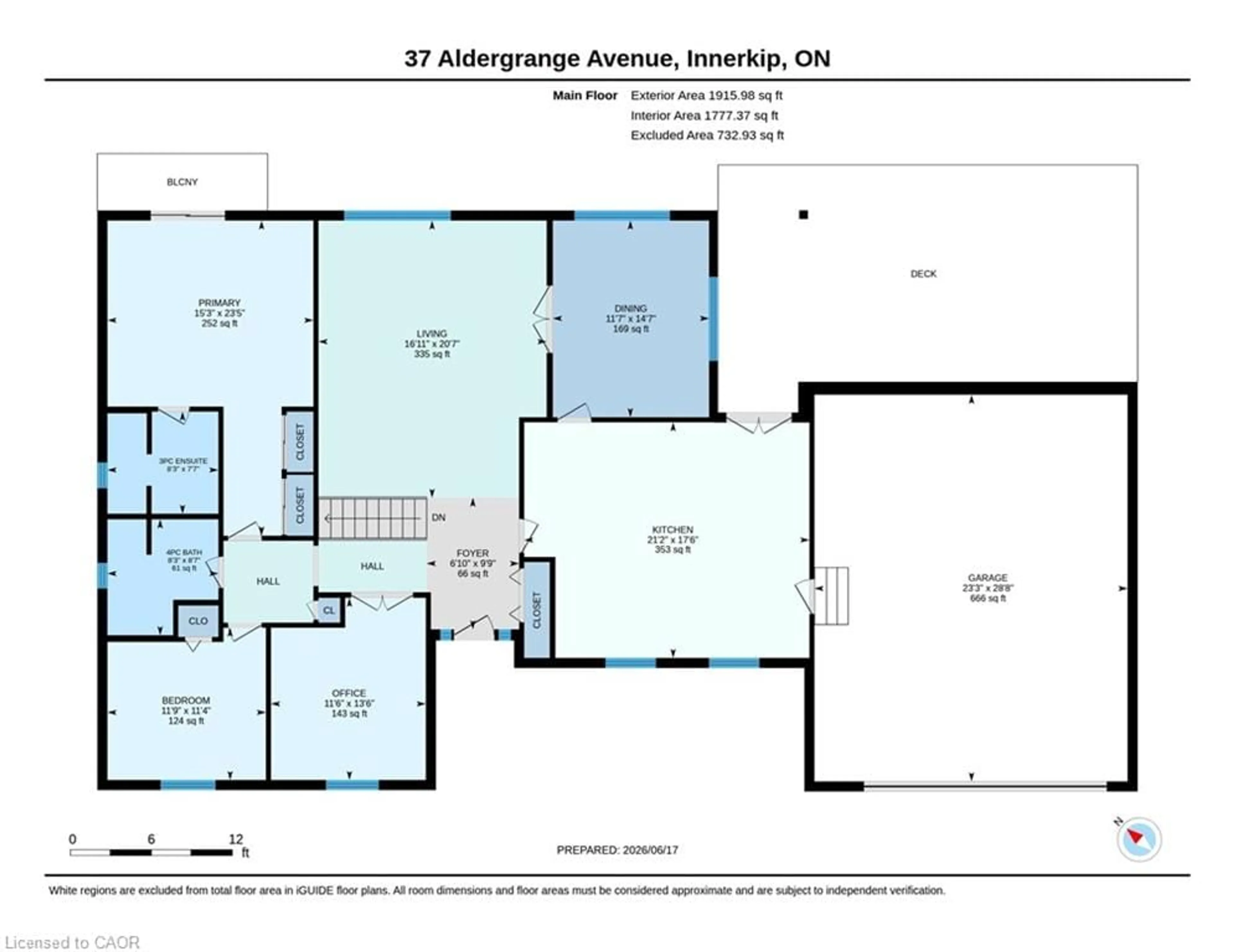 Floor plan for 37 Aldergrange Ave, Innerkip Ontario N0J 1M0