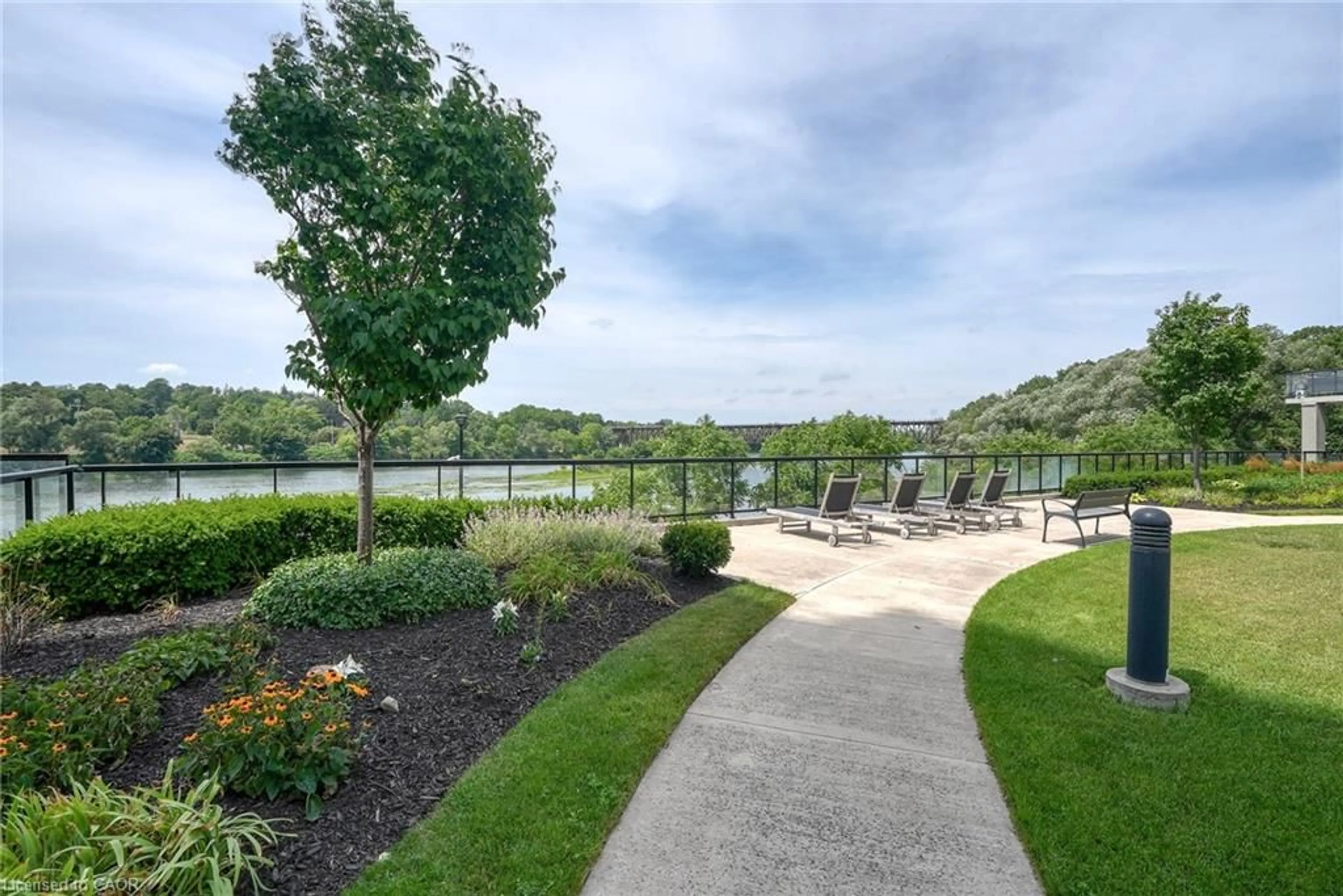 Patio, water/lake/river/ocean view for 150 Water St #507, Cambridge Ontario N1R 0B5