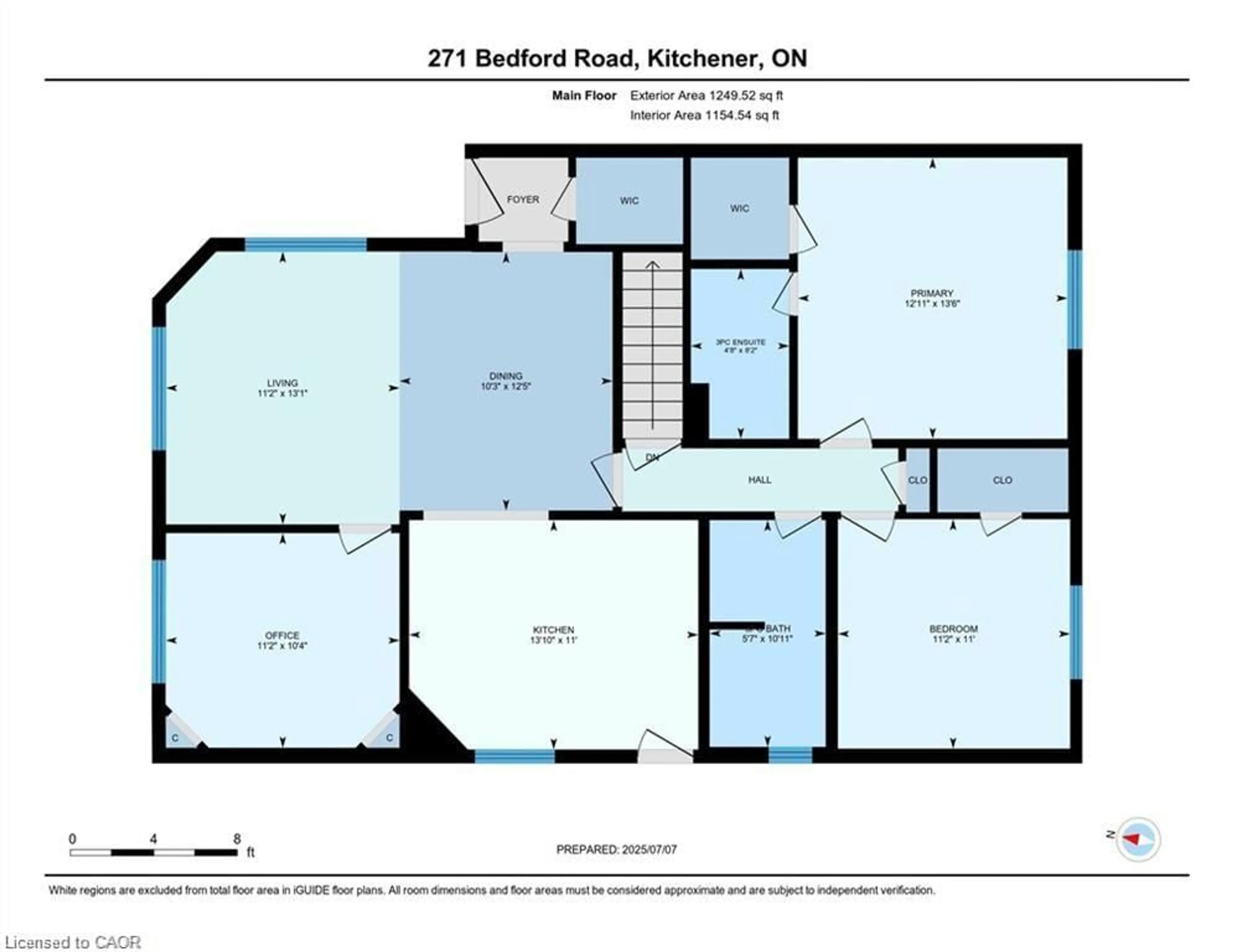 Floor plan for 271 Bedford Rd, Kitchener Ontario N2G 3A7
