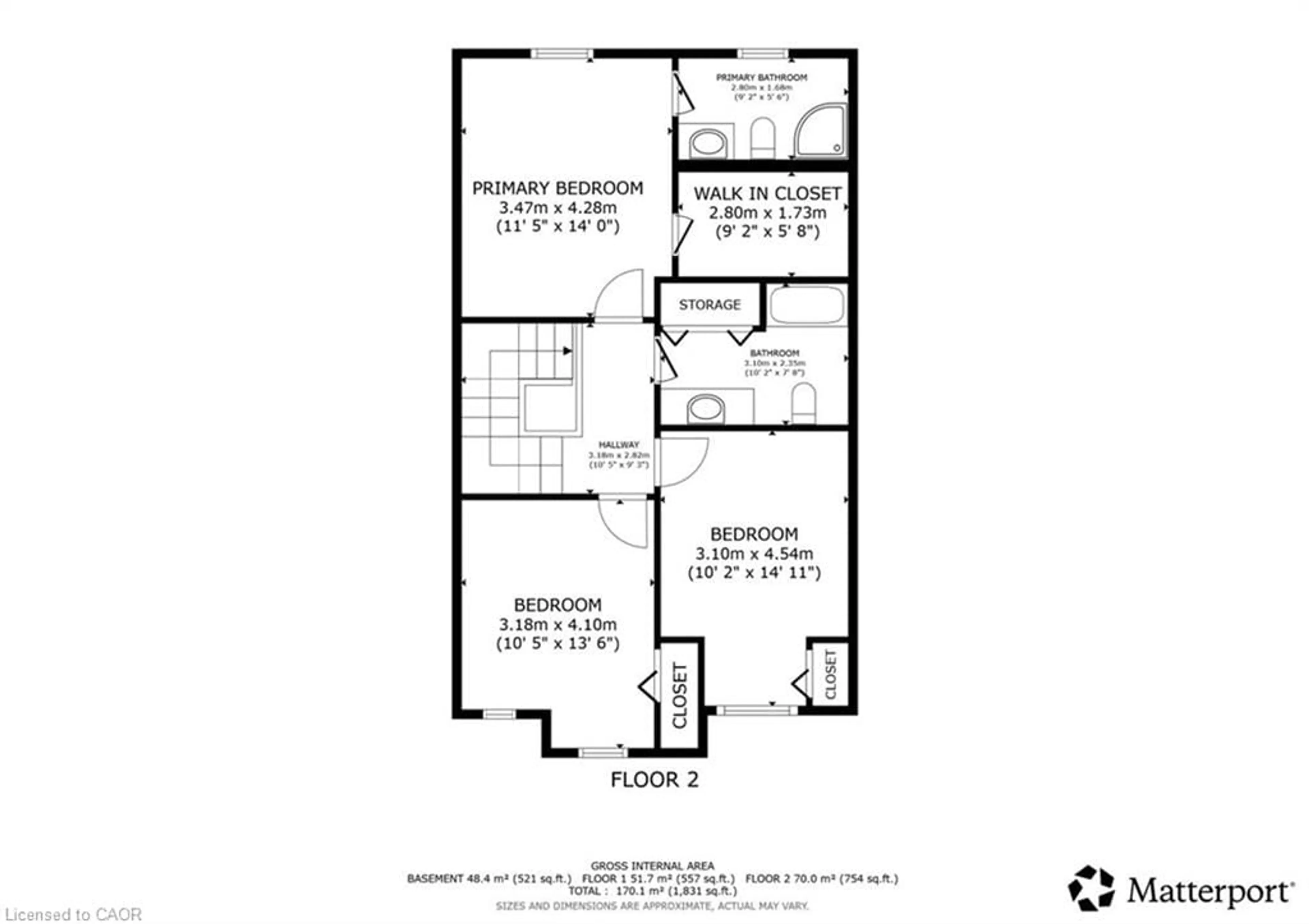Floor plan for 980 Creekside Dr, Waterloo Ontario N2V 2W5