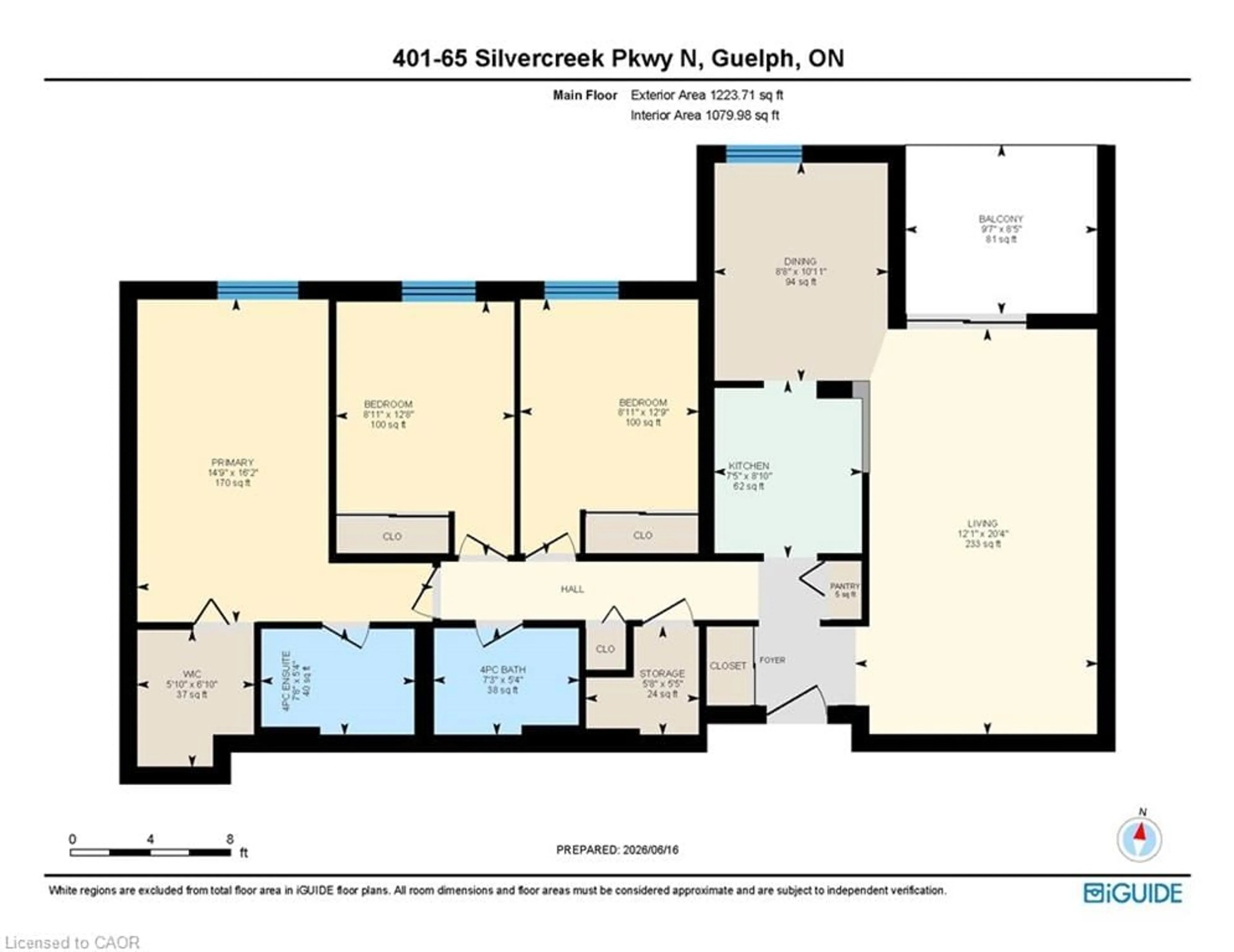 Floor plan for 65 Silvercreek Pky #401, Guelph Ontario N1H 7R9