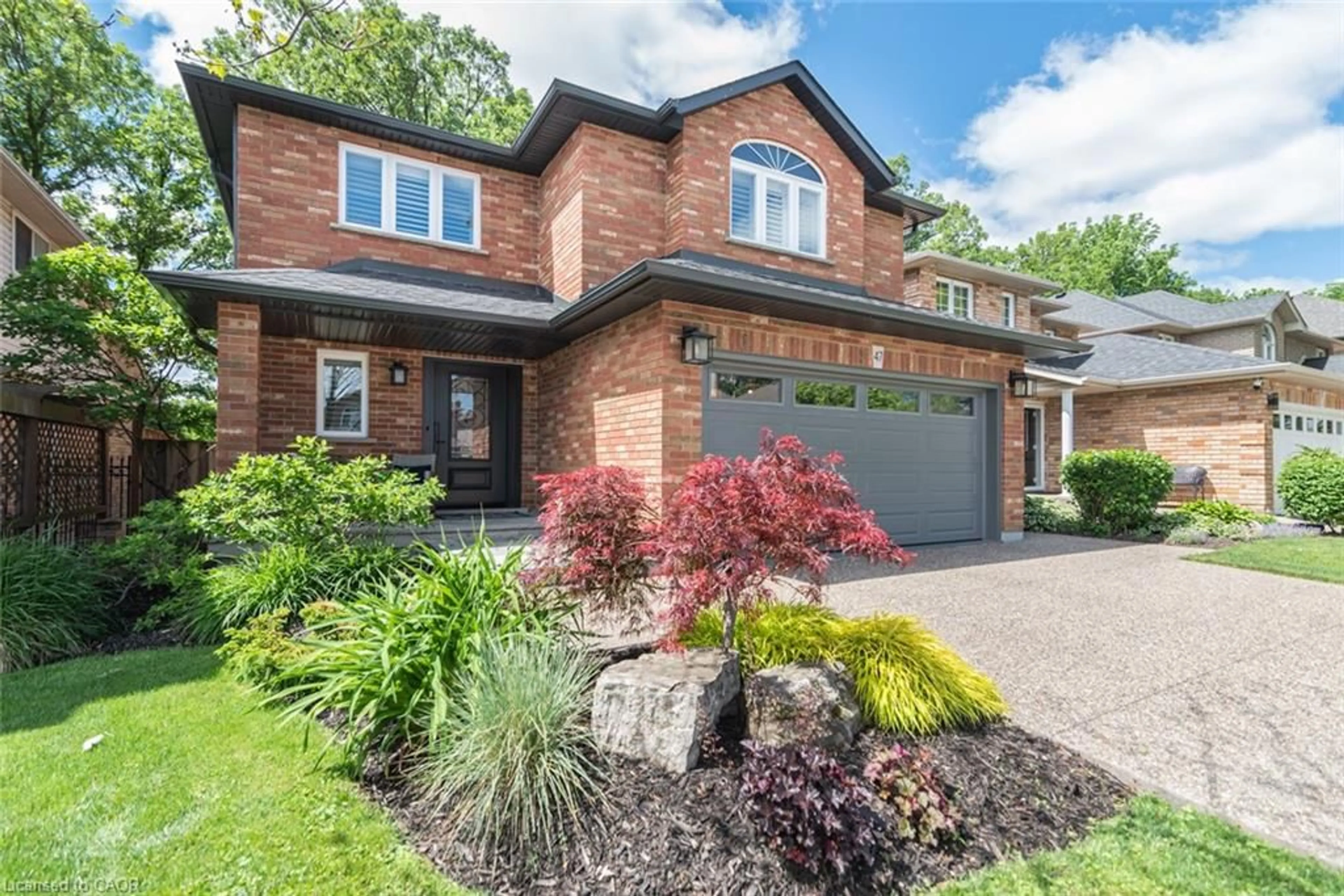 Home with brick exterior material, street for 47 Pantano Dr, Hamilton Ontario L9B 2S8
