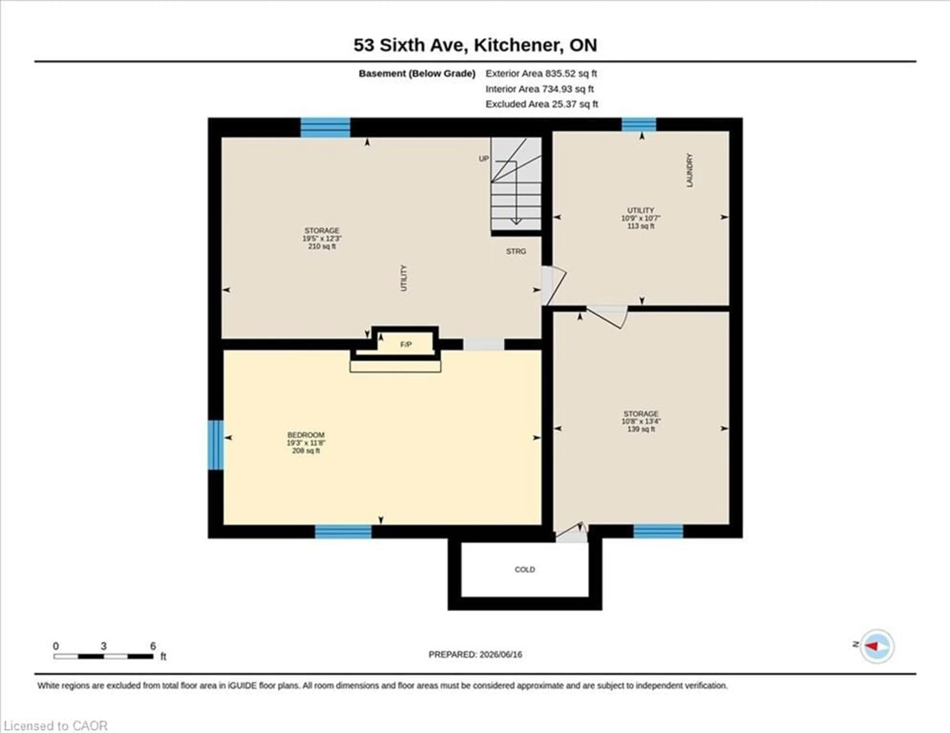 Floor plan for 53 Sixth Ave, Kitchener Ontario N2C 1P9
