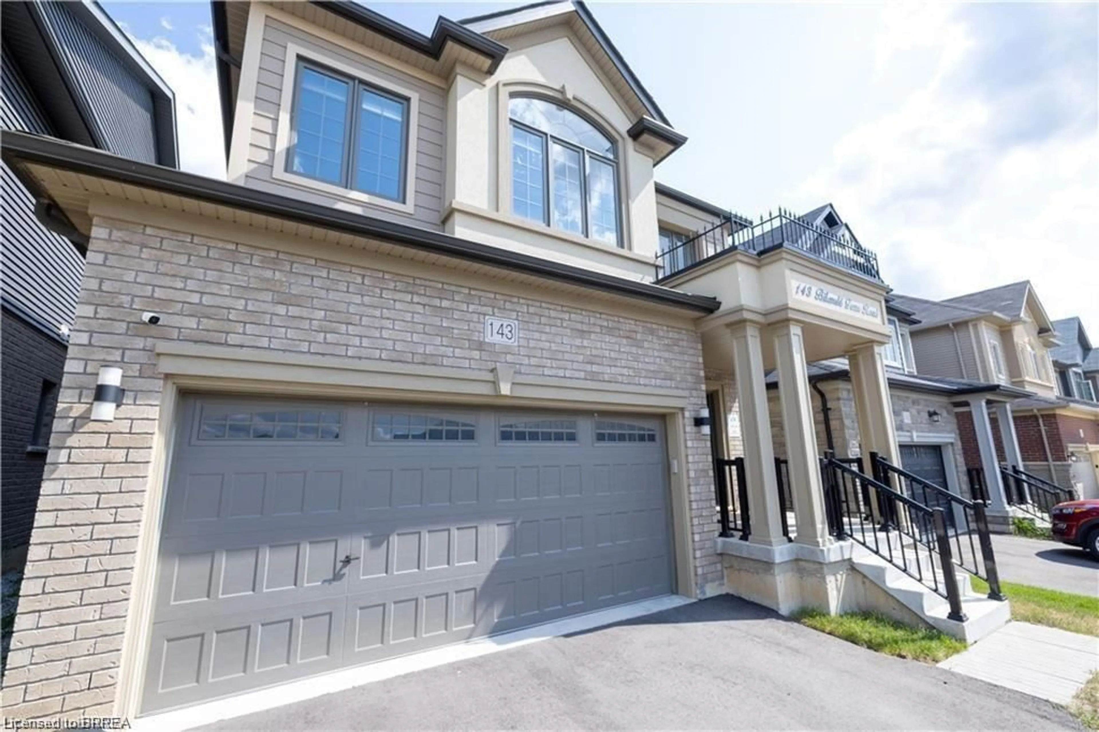 Home with brick exterior material, street for 143 Bilanski Farm Rd, Brantford Ontario N3S 0J4