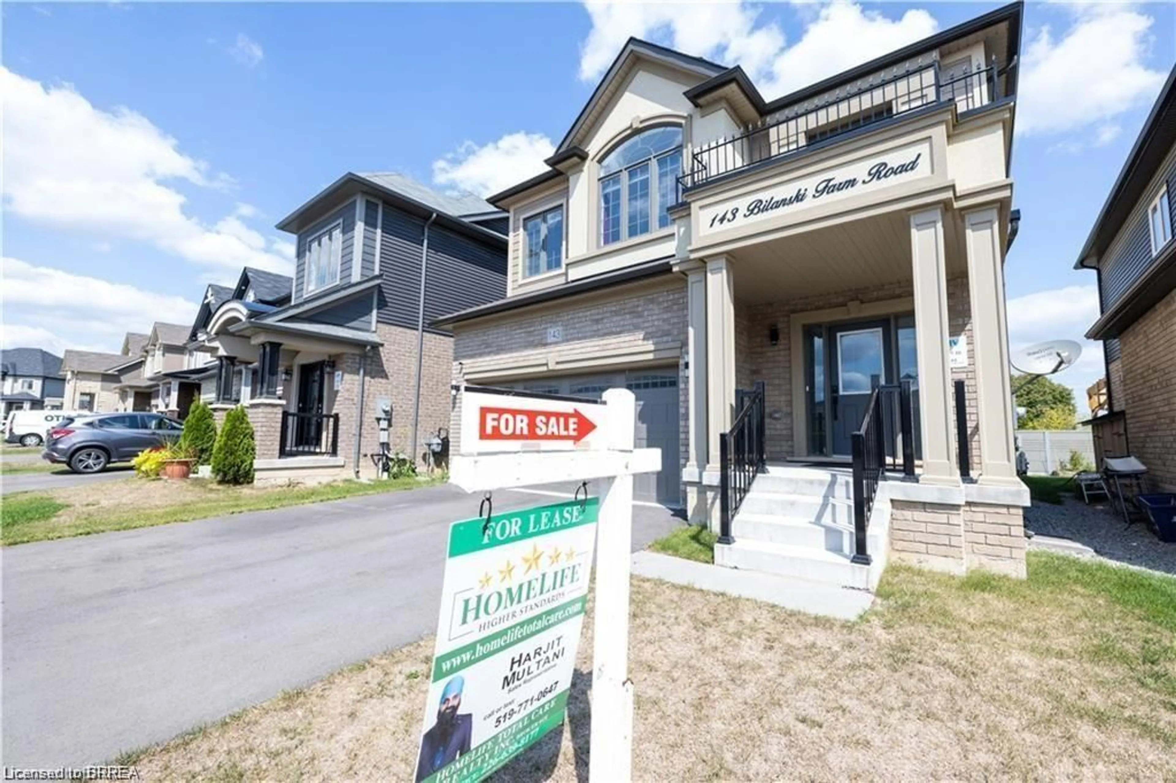 Home with brick exterior material, street for 143 Bilanski Farm Rd, Brantford Ontario N3S 0J4