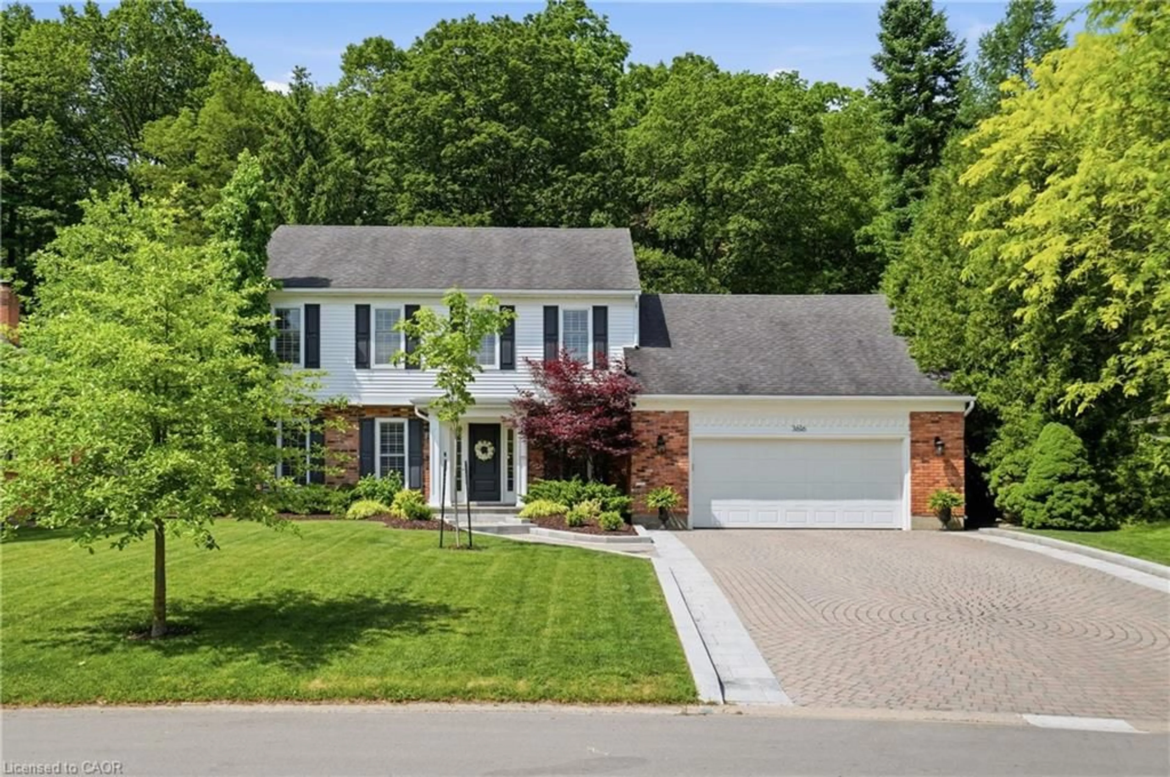 Home with brick exterior material, street for 3616 Glen Elgin Dr, Jordan Station Ontario L0R 1S0
