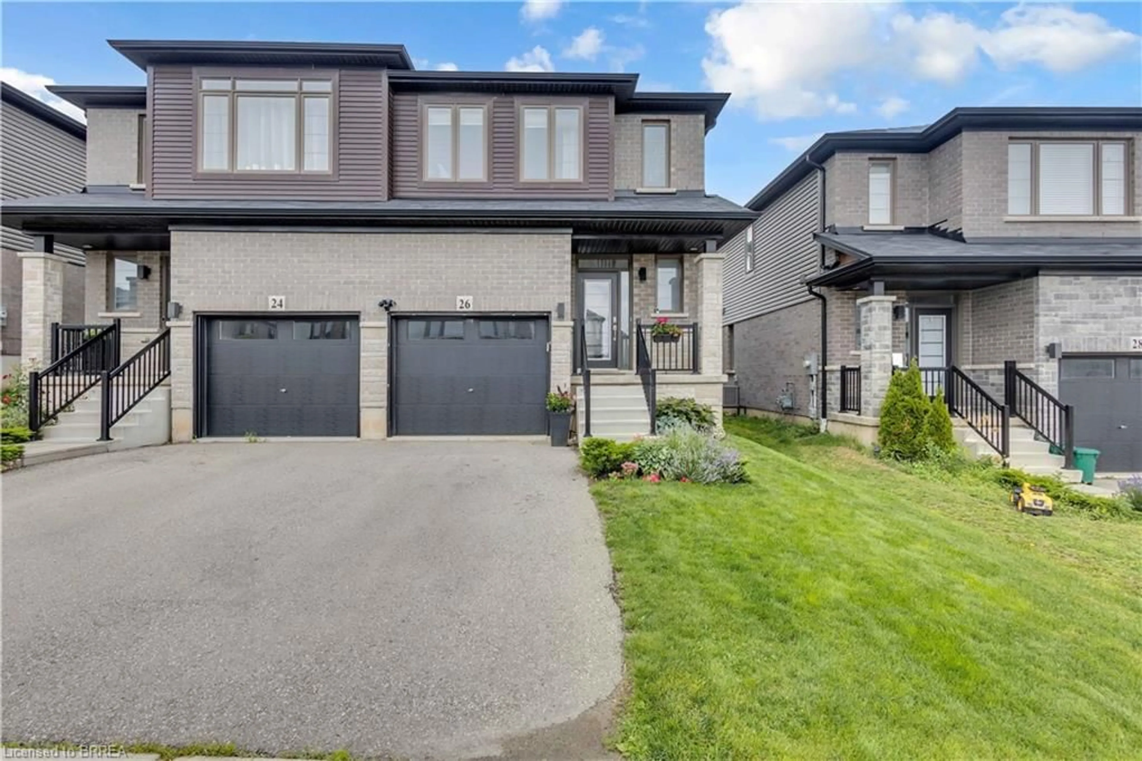 Home with brick exterior material, street for 26 Baker Lane, Paris Ontario N3L 0J7