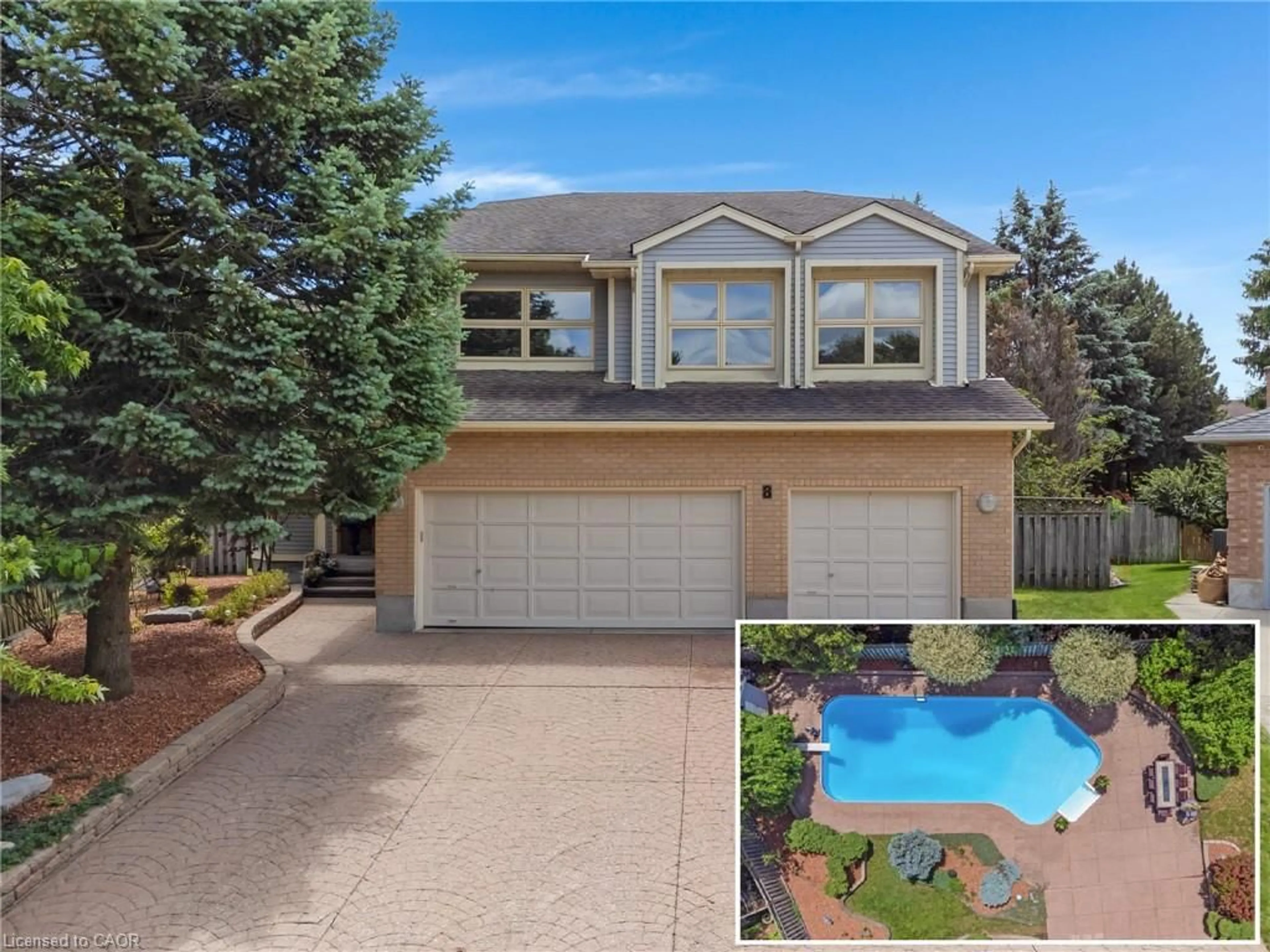 A pic from outside/outdoor area/front of a property/back of a property/a pic from drone, unknown for 8 Charlton Pl, Cambridge Ontario N3C 3Y5