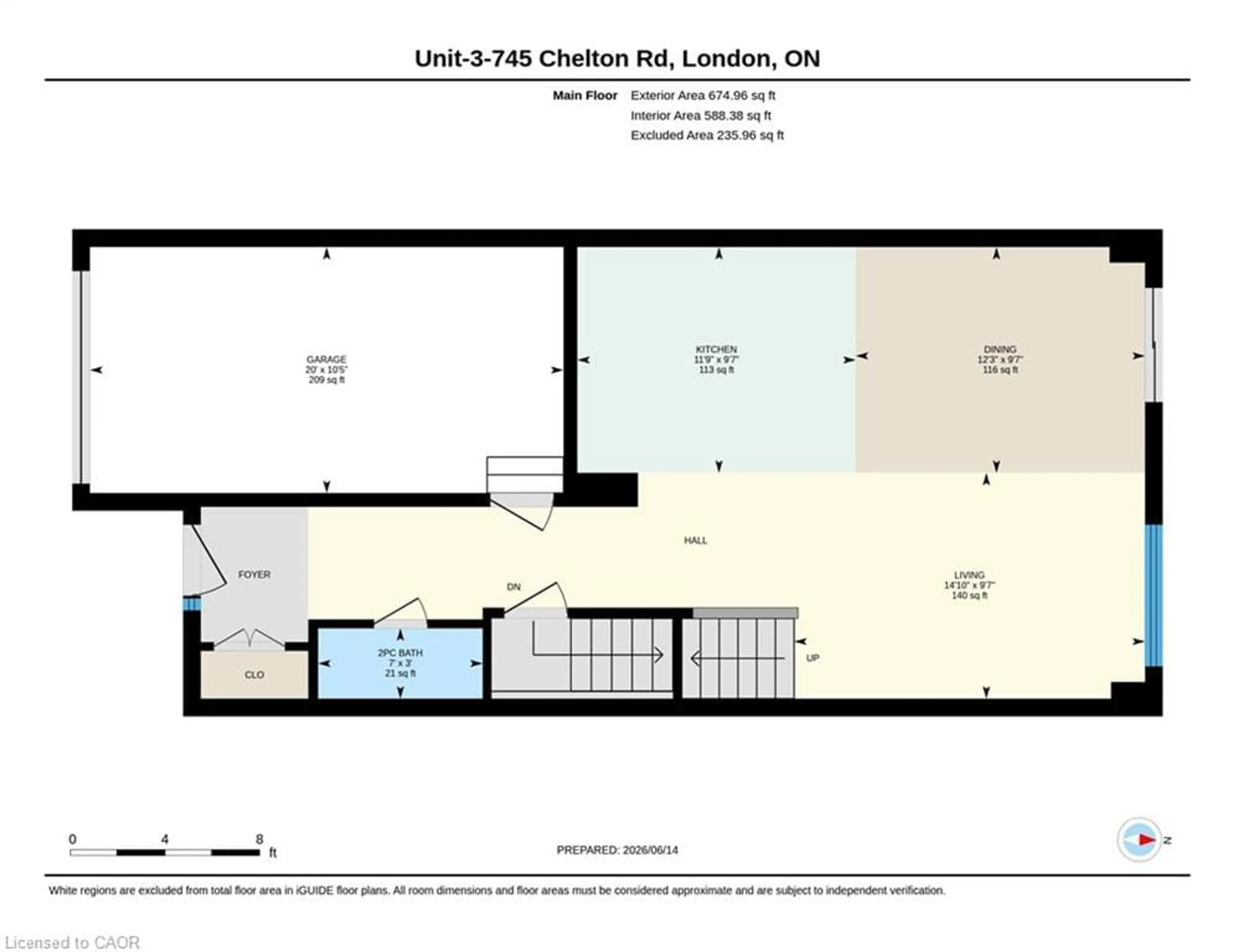 Floor plan for 745 Chelton Rd #3, London Ontario N6M 0J1
