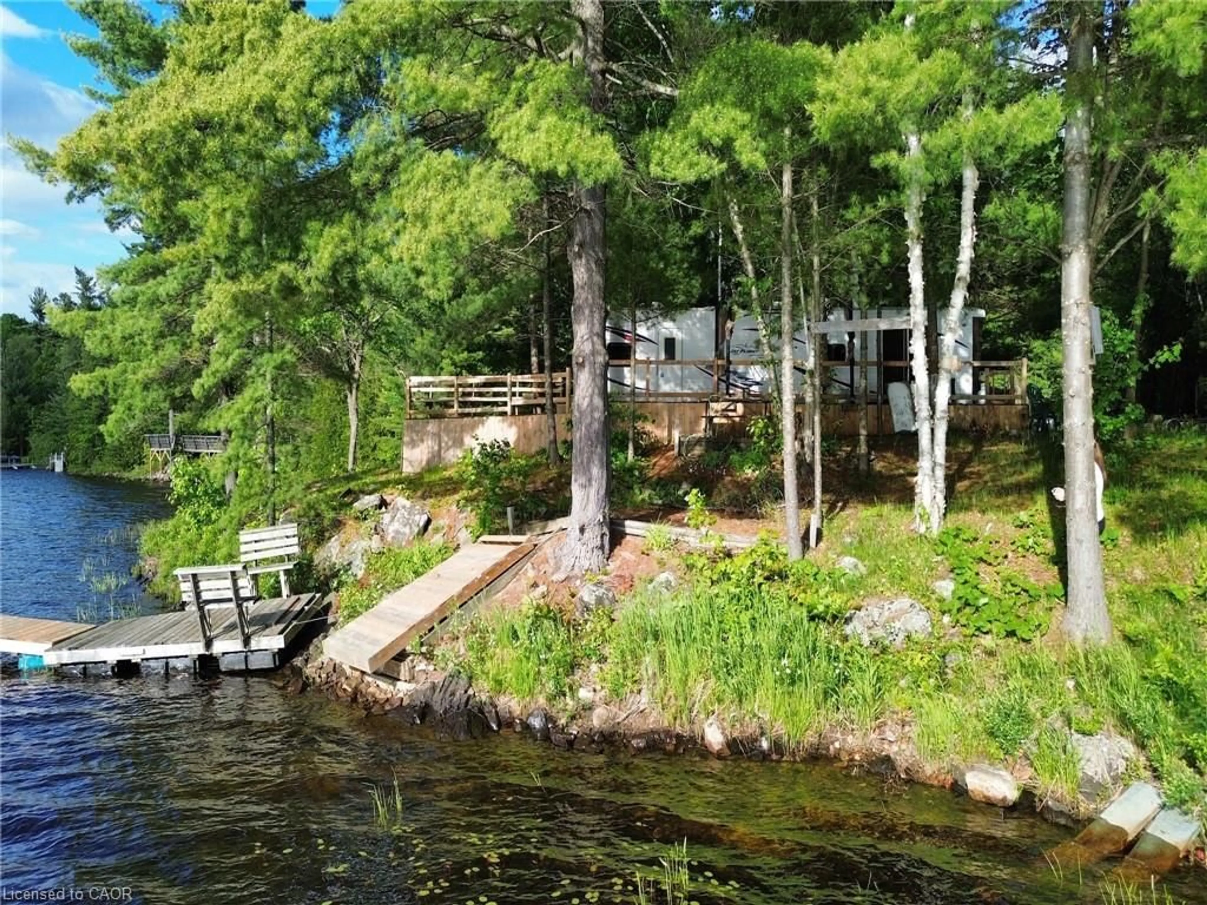 A pic from outside/outdoor area/front of a property/back of a property/a pic from drone, water/lake/river/ocean view for 1167 Wagoosh Lake Rd, SPRAGGE Ontario P0R 1K0