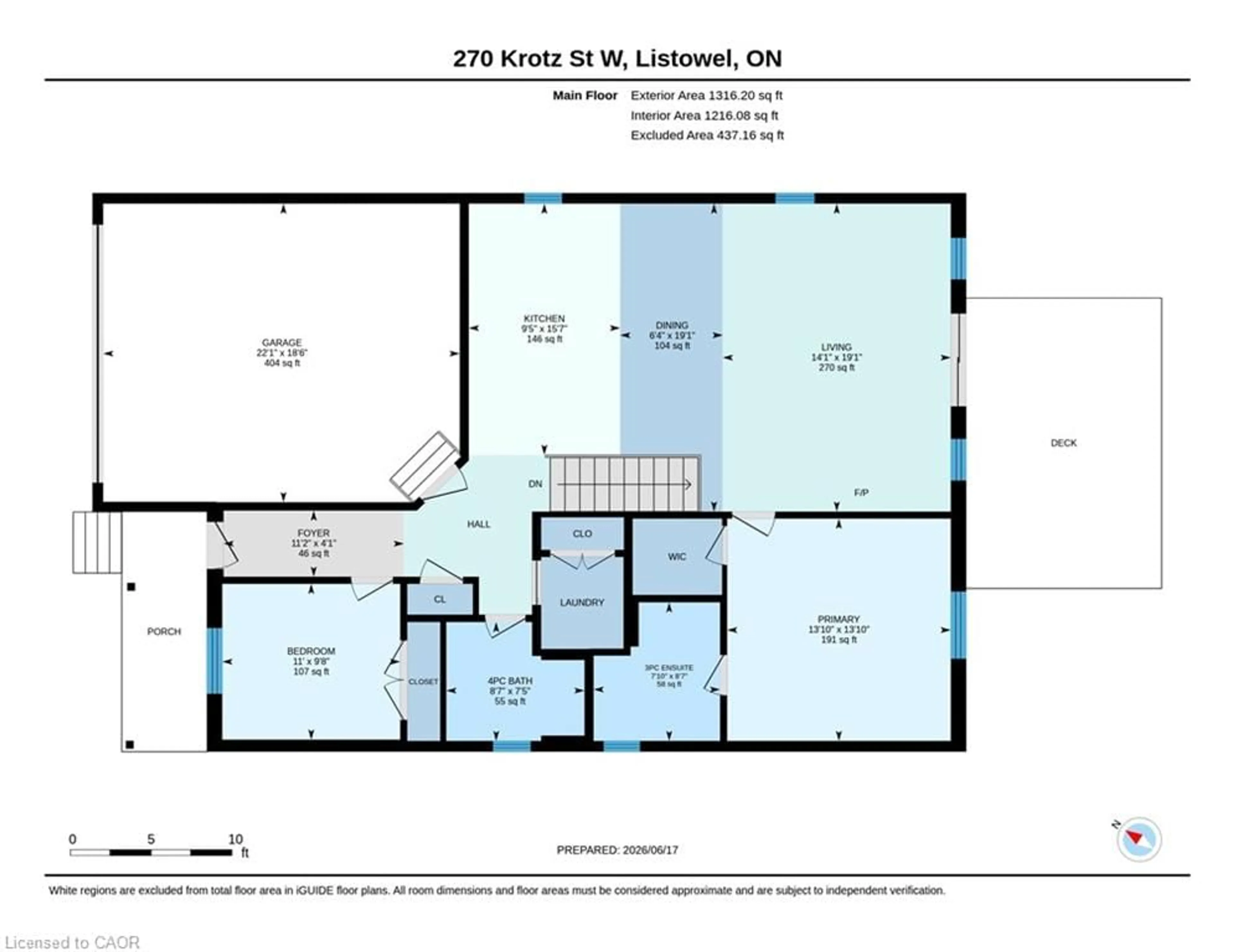 Floor plan for 270 Krotz St, Listowel Ontario N4W 0E1