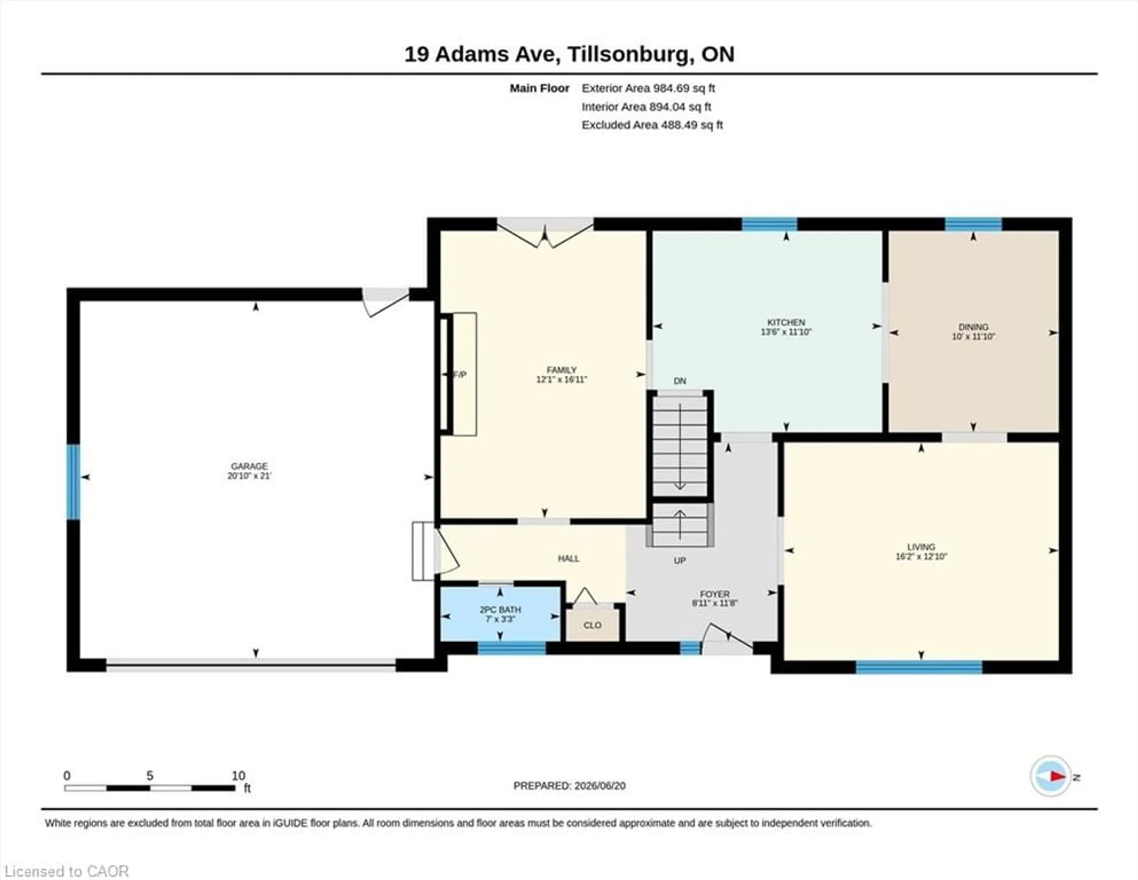 Floor plan for 19 Adams Ave, Tillsonburg Ontario N4G 4X3