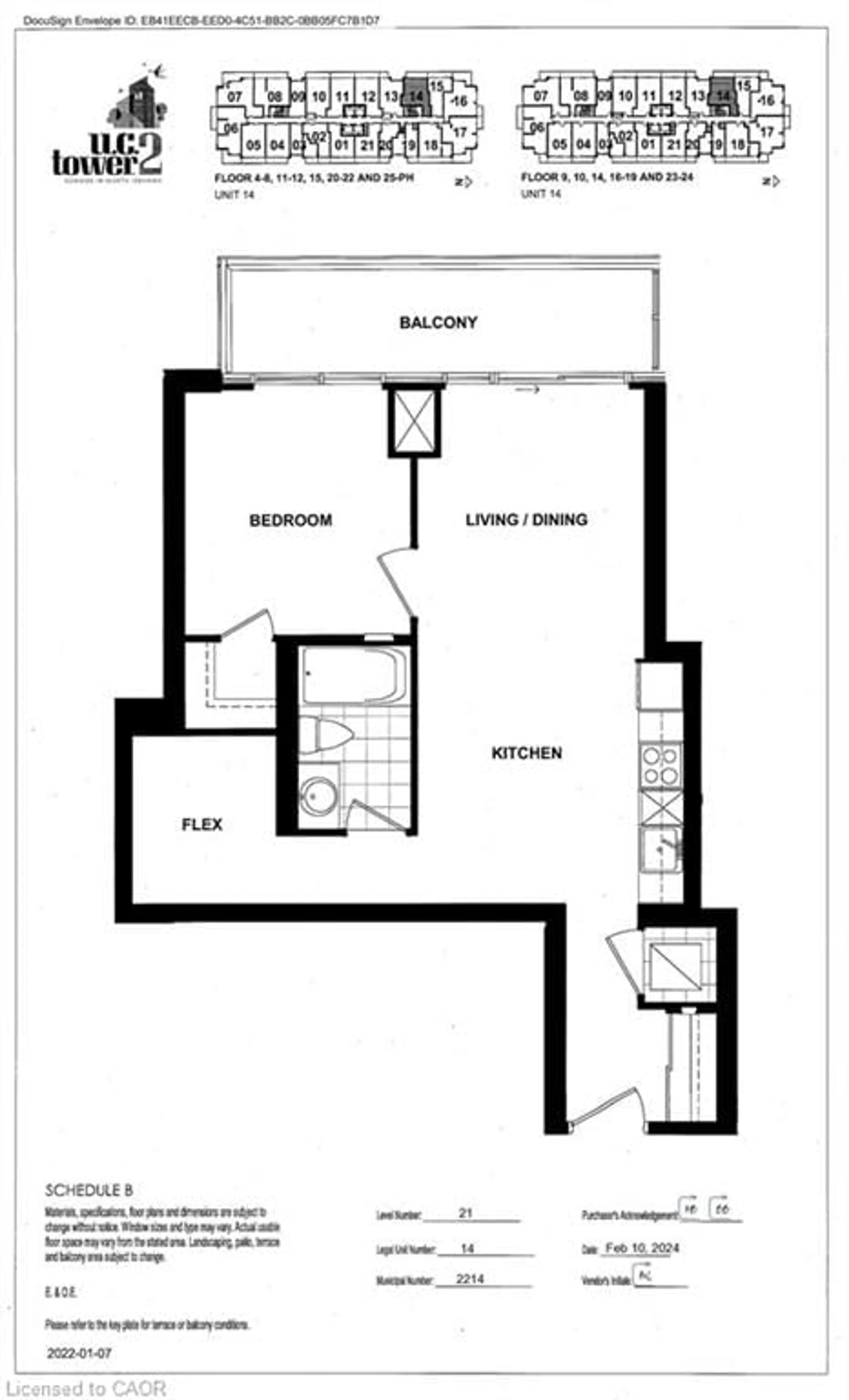 Floor plan for 2545 Simcoe St #2214, Oshawa Ontario L1L 0W3