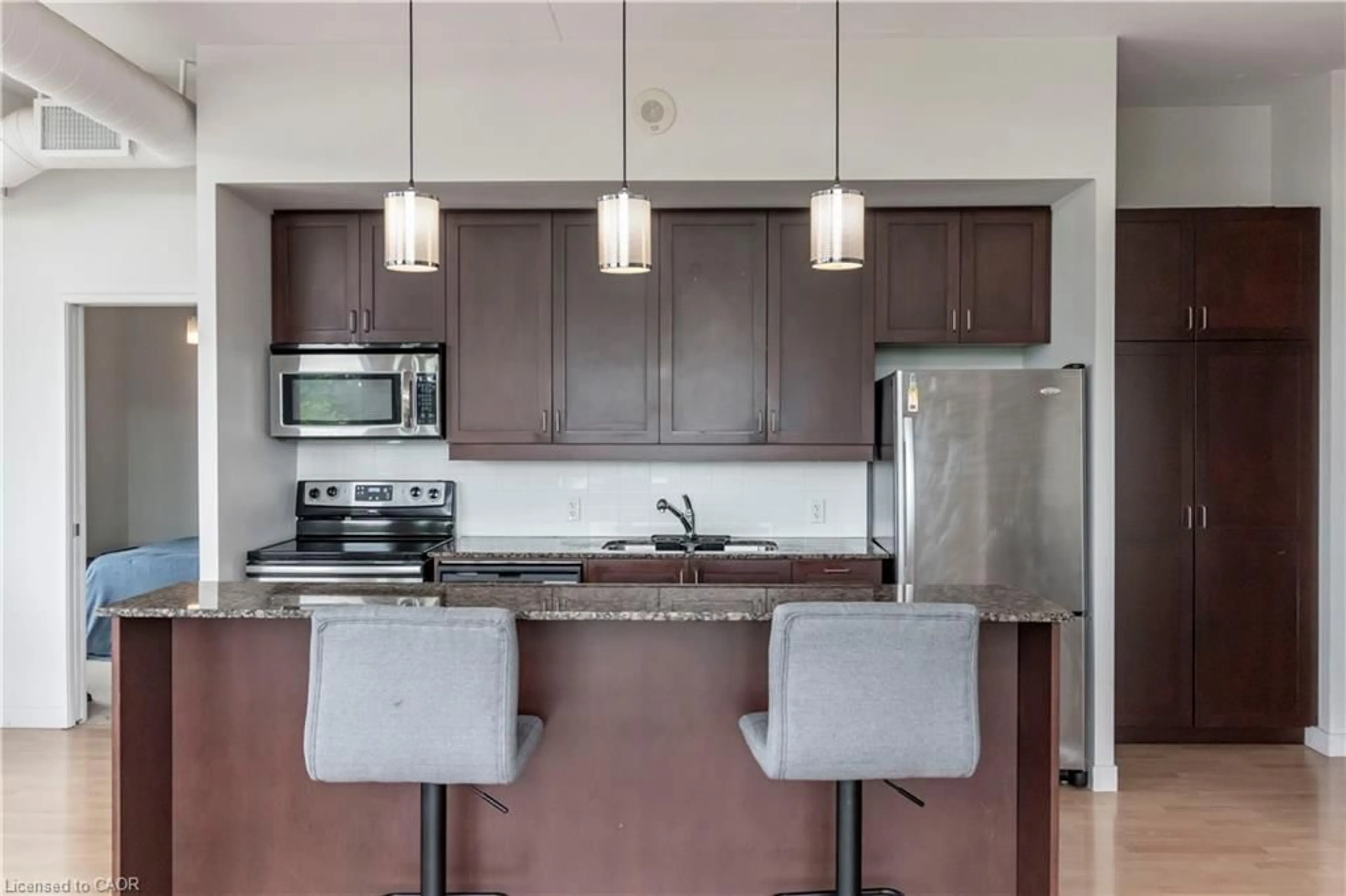 Open concept kitchen, unknown for 191 King St #506, Waterloo Ontario N2J 1R1