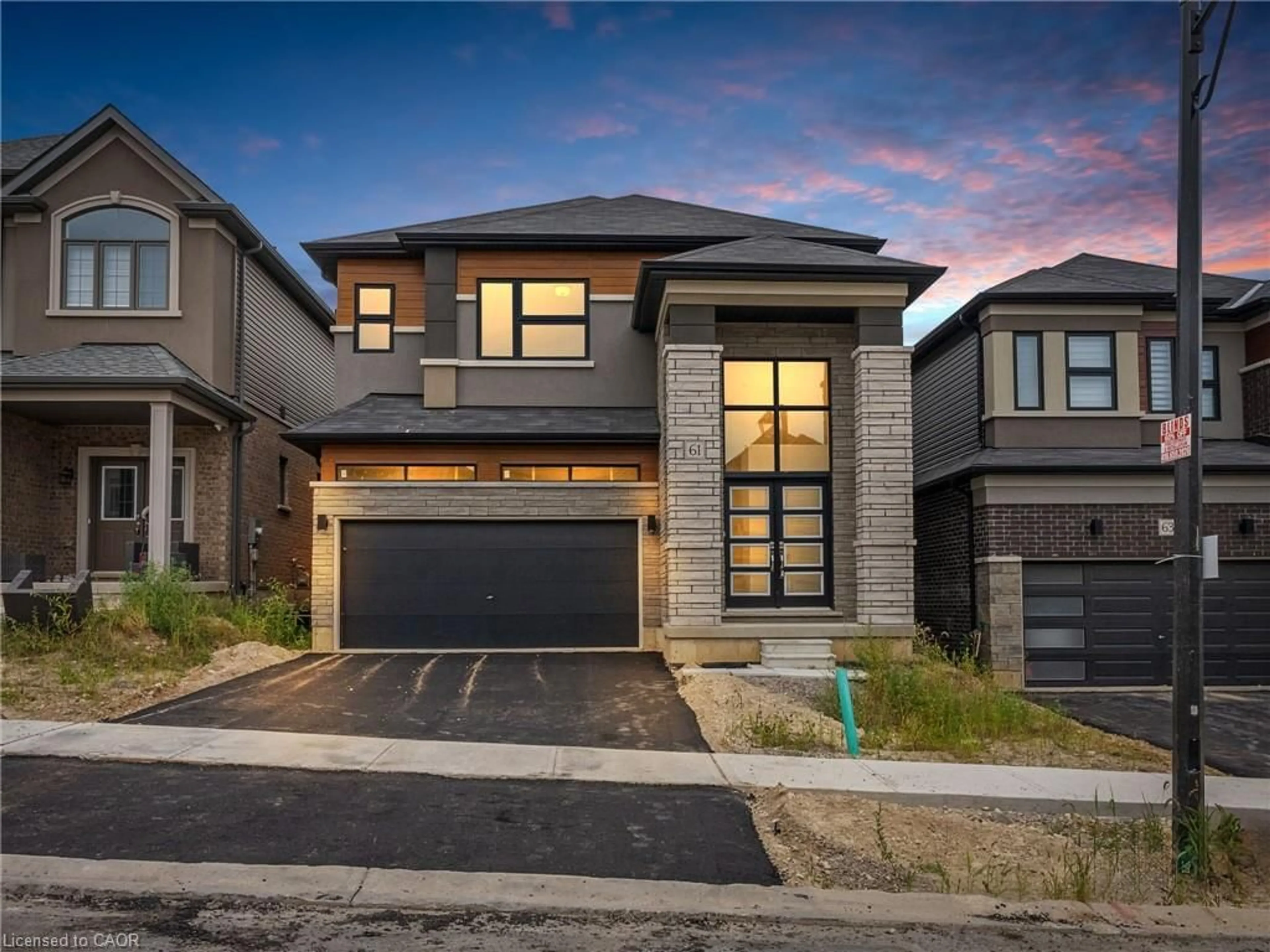 Home with brick exterior material, street for 61 George Brier Dr, Paris Ontario N3L 4A2