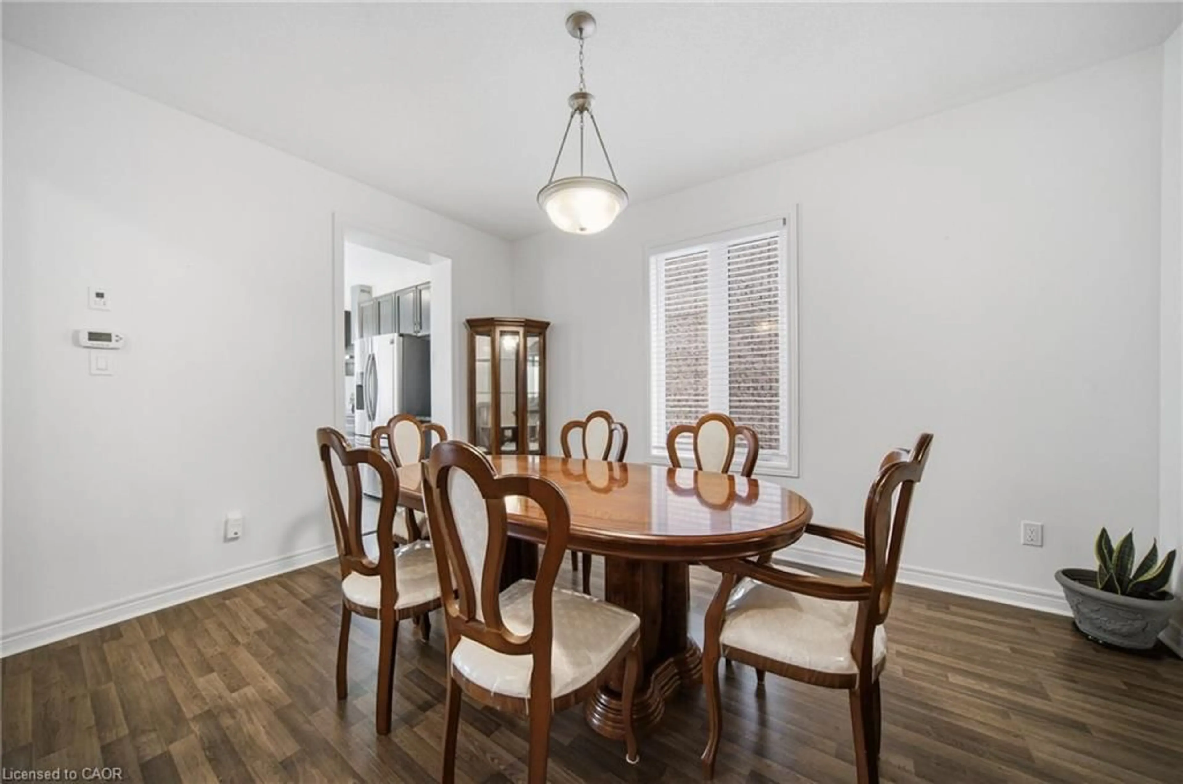 Dining room, wood/laminate floor for 12 Oldham Ave, Paris Ontario N3L 0G7